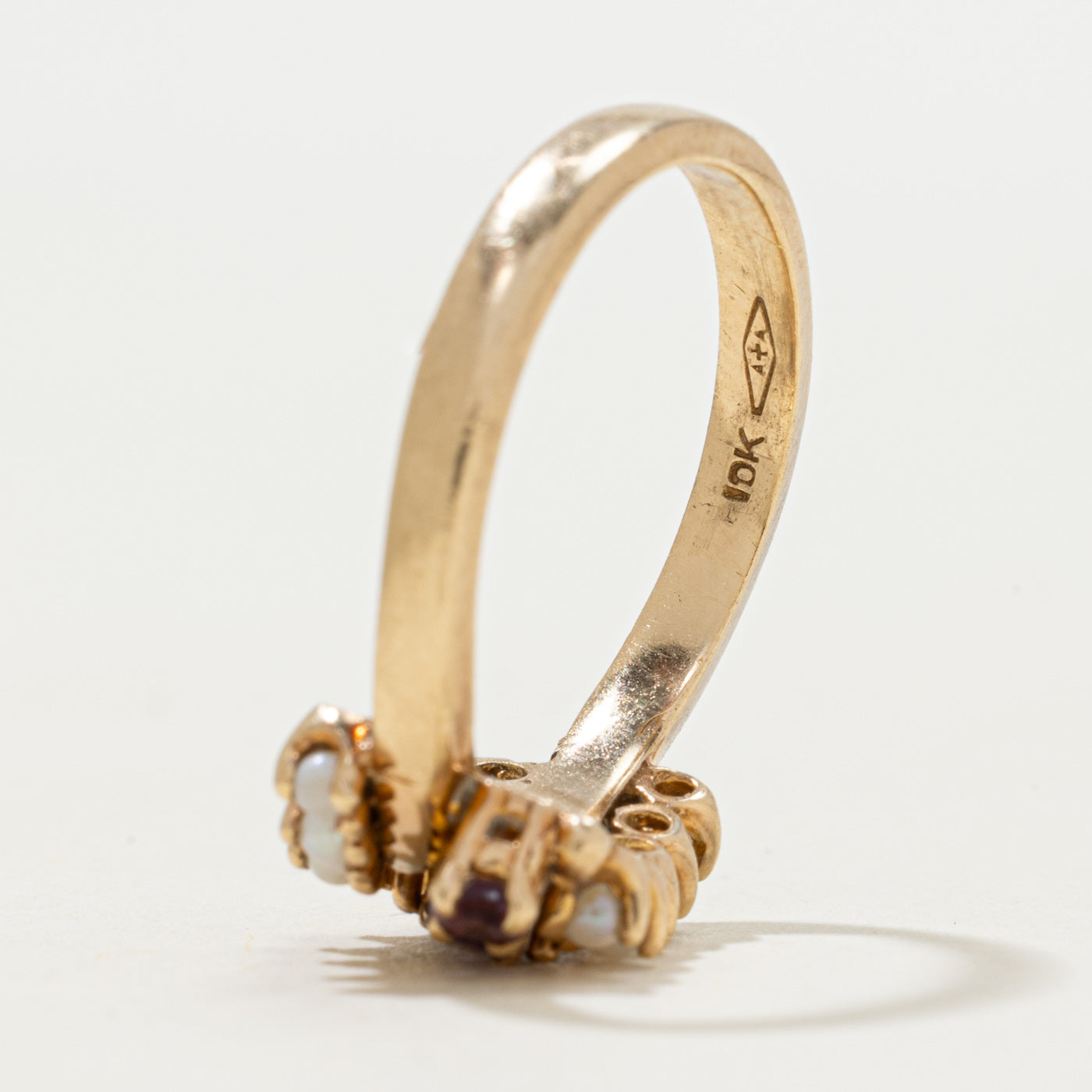 'Birks' Amethyst & Seed Pearl Waterfall Cocktail Ring | 0.30ctw | SZ 6.75