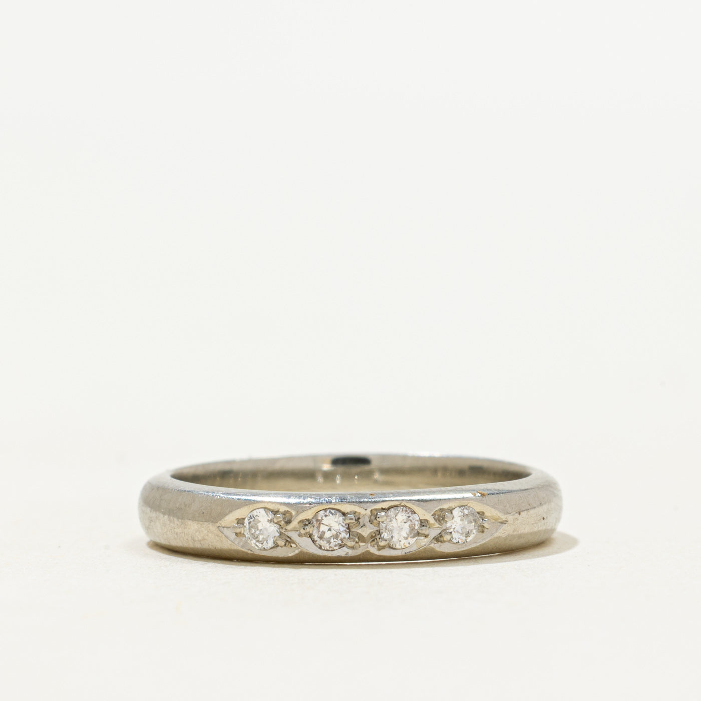 18k Four-Stone Diamond Band | 0.04ctw | 3.10mm | SZ 5.75