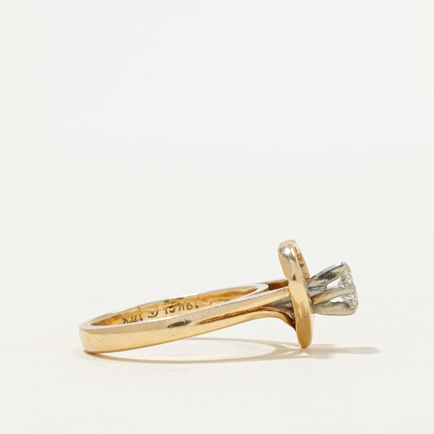 Solitaire Diamond Open Heart Ring | 0.17ct | SZ 6