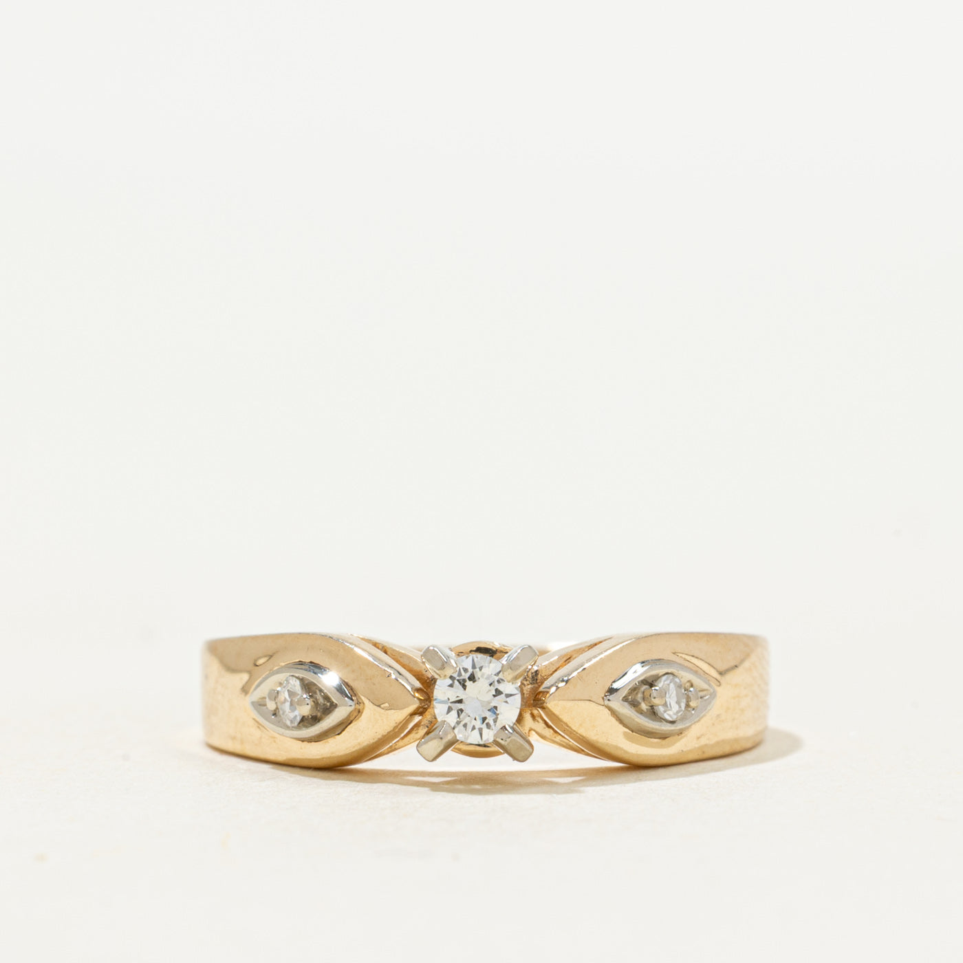 Diamond Cathedral Ring | 0.10ctw | SZ 6