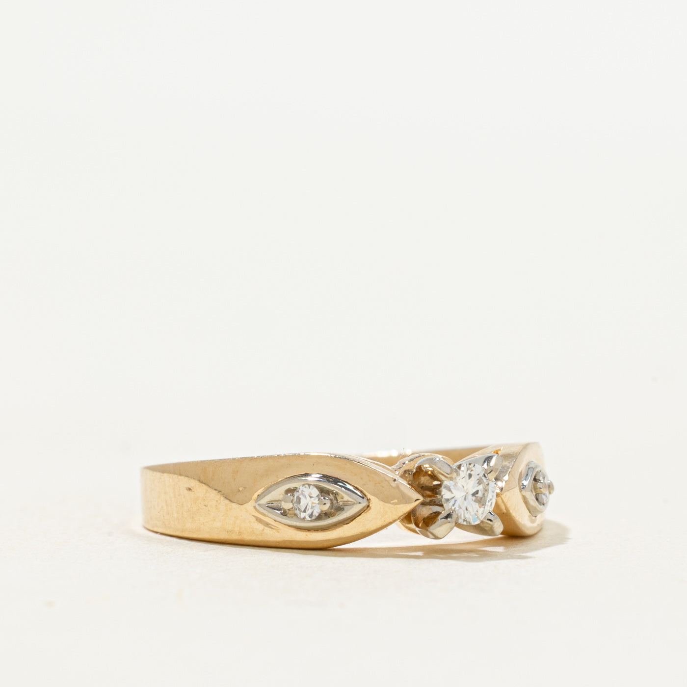Diamond Cathedral Ring | 0.10ctw | SZ 6