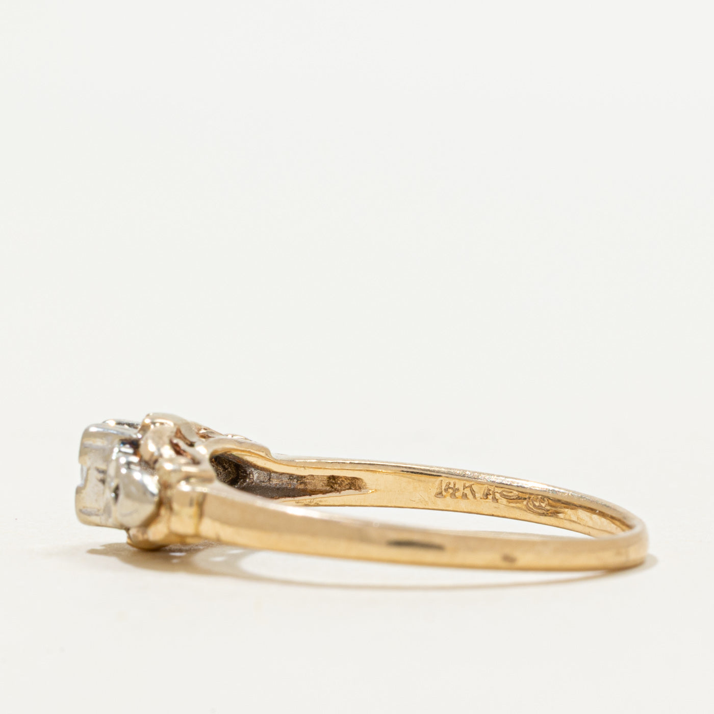Vintage Solitaire Diamond Petite Ring | 0.09ct | SZ 8