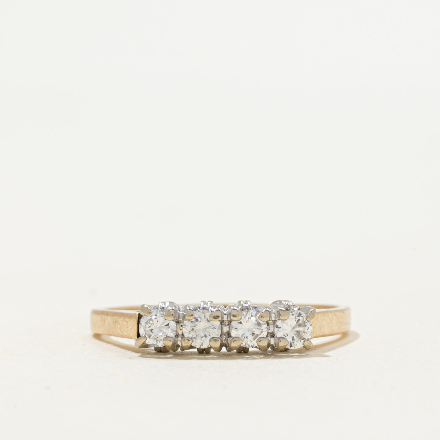 Four-Stone Diamond Thin Ring | 0.31ctw | SZ 7.75