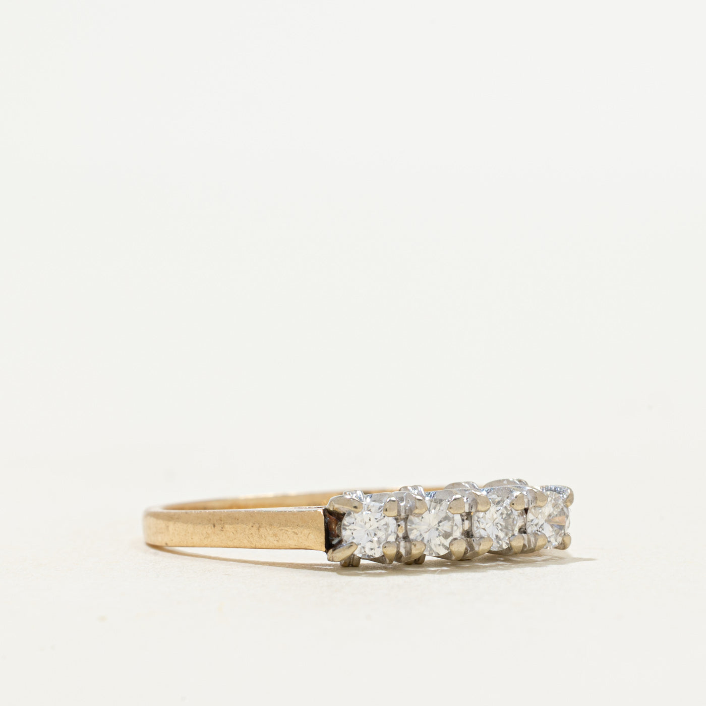 Four-Stone Diamond Thin Ring | 0.31ctw | SZ 7.75