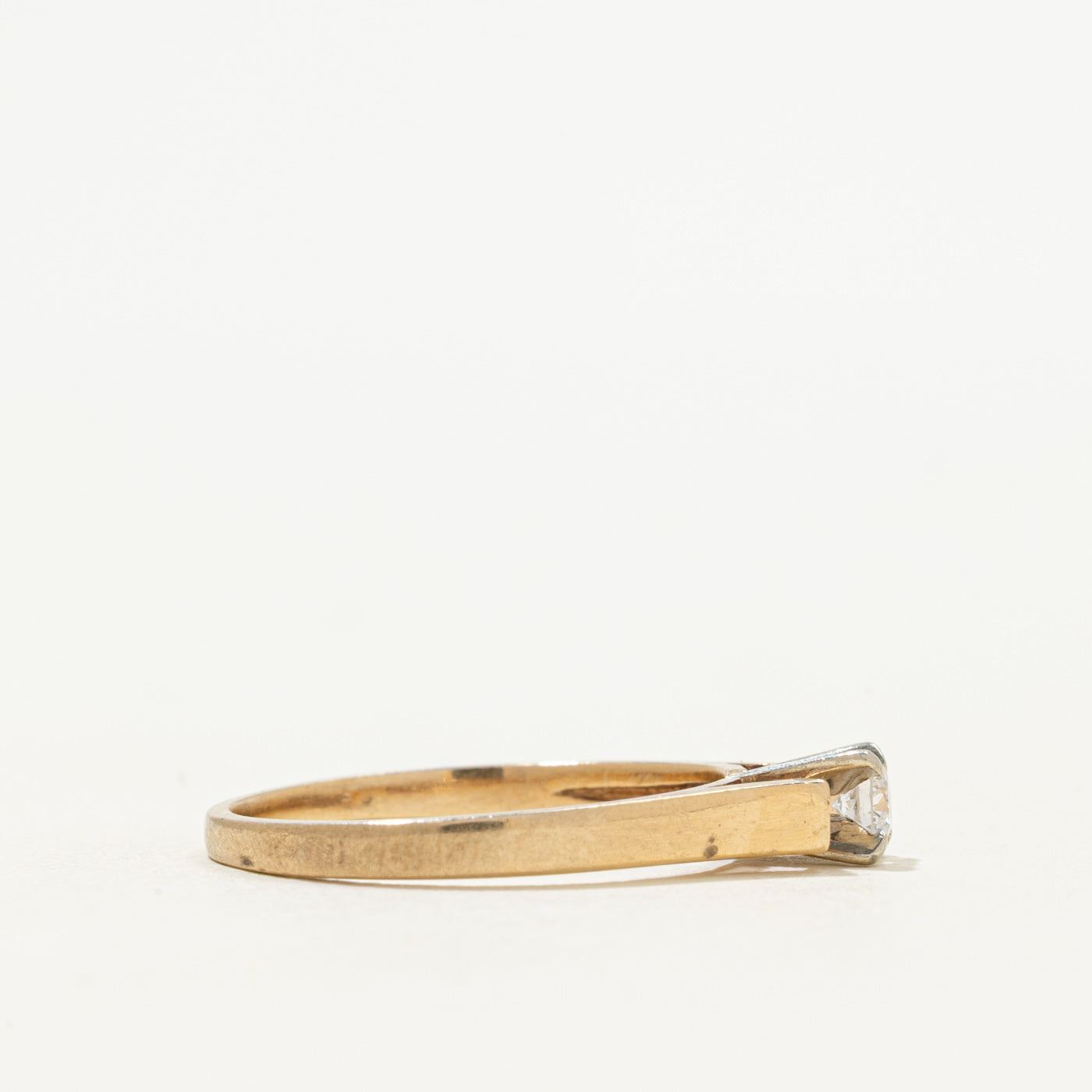 'Birks' Solitaire Diamond Thin Ring | 0.14ct | SZ 8.5