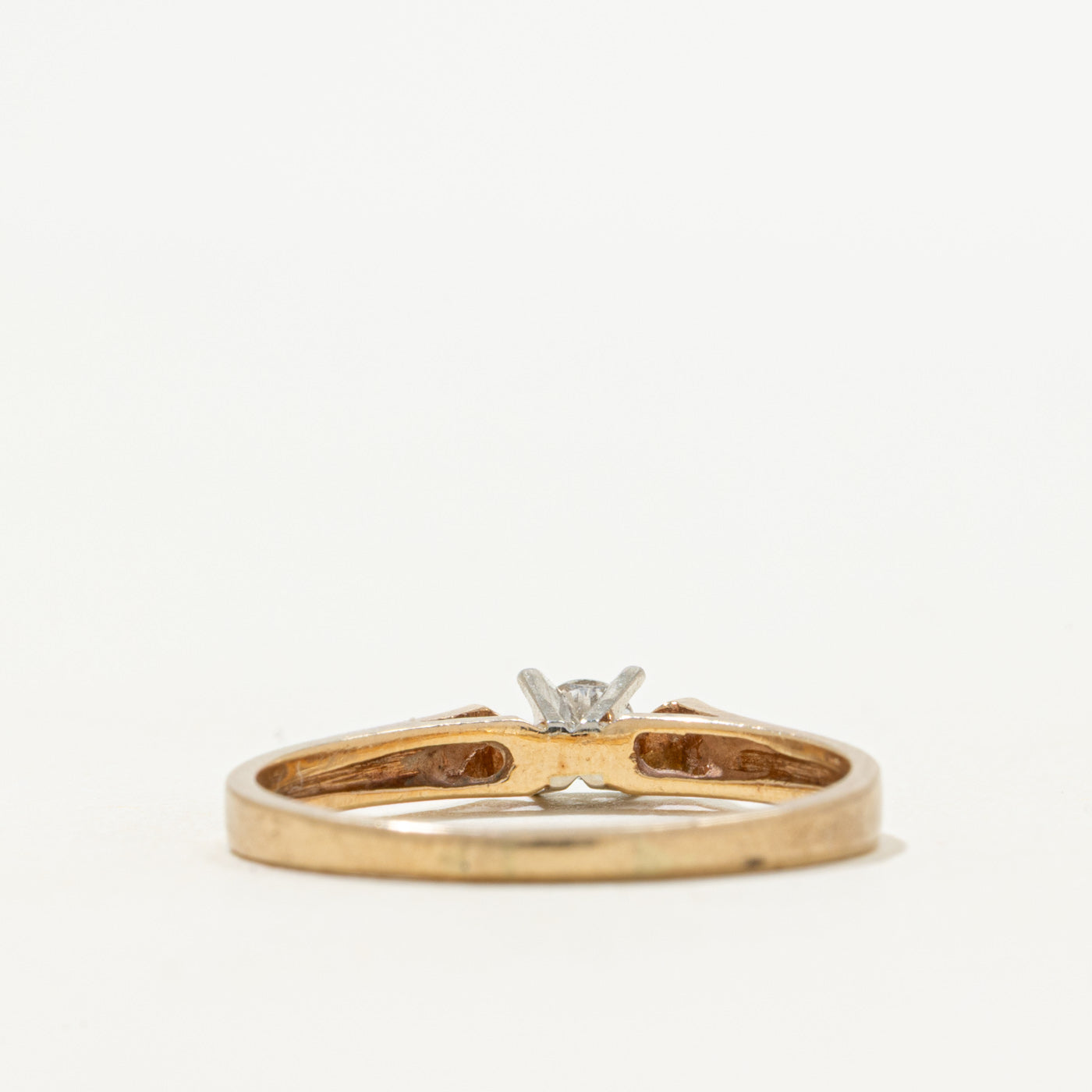 'Birks' Solitaire Diamond Thin Ring | 0.14ct | SZ 8.5