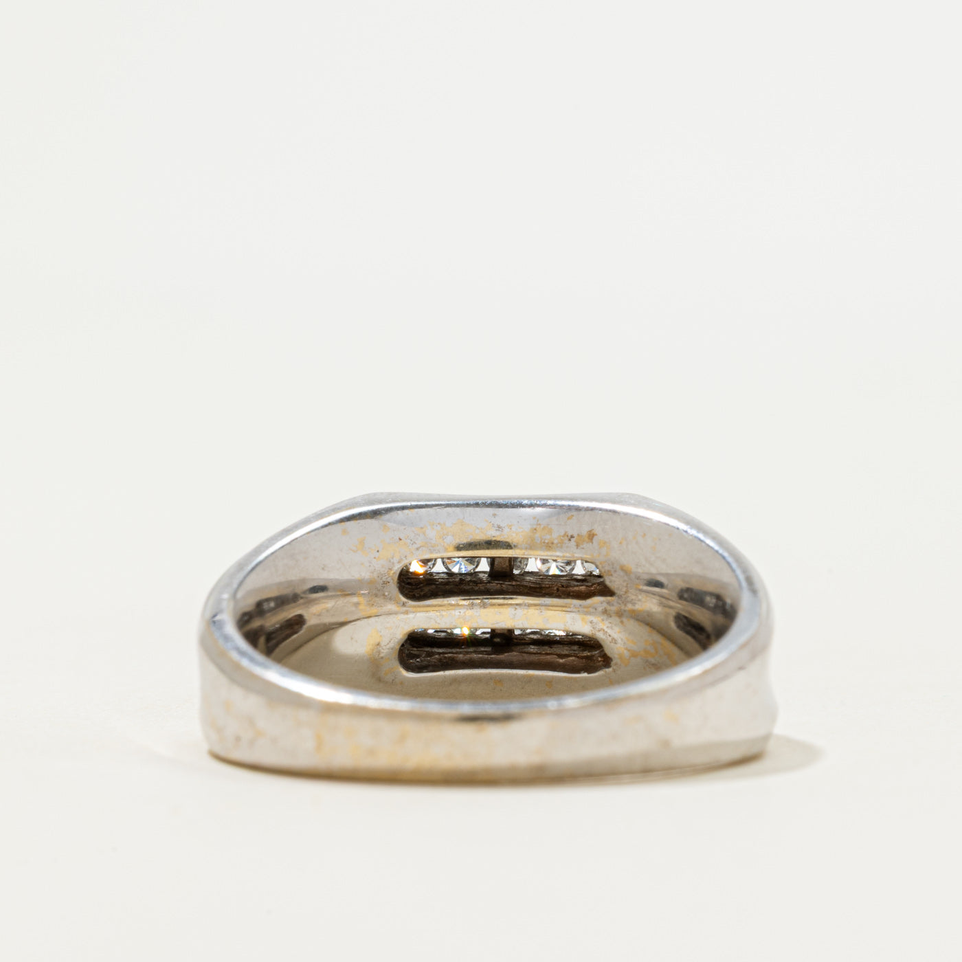 'Birks' 18k Channel Set Double Row Diamond Ring | 0.20ctw | SZ 10.25