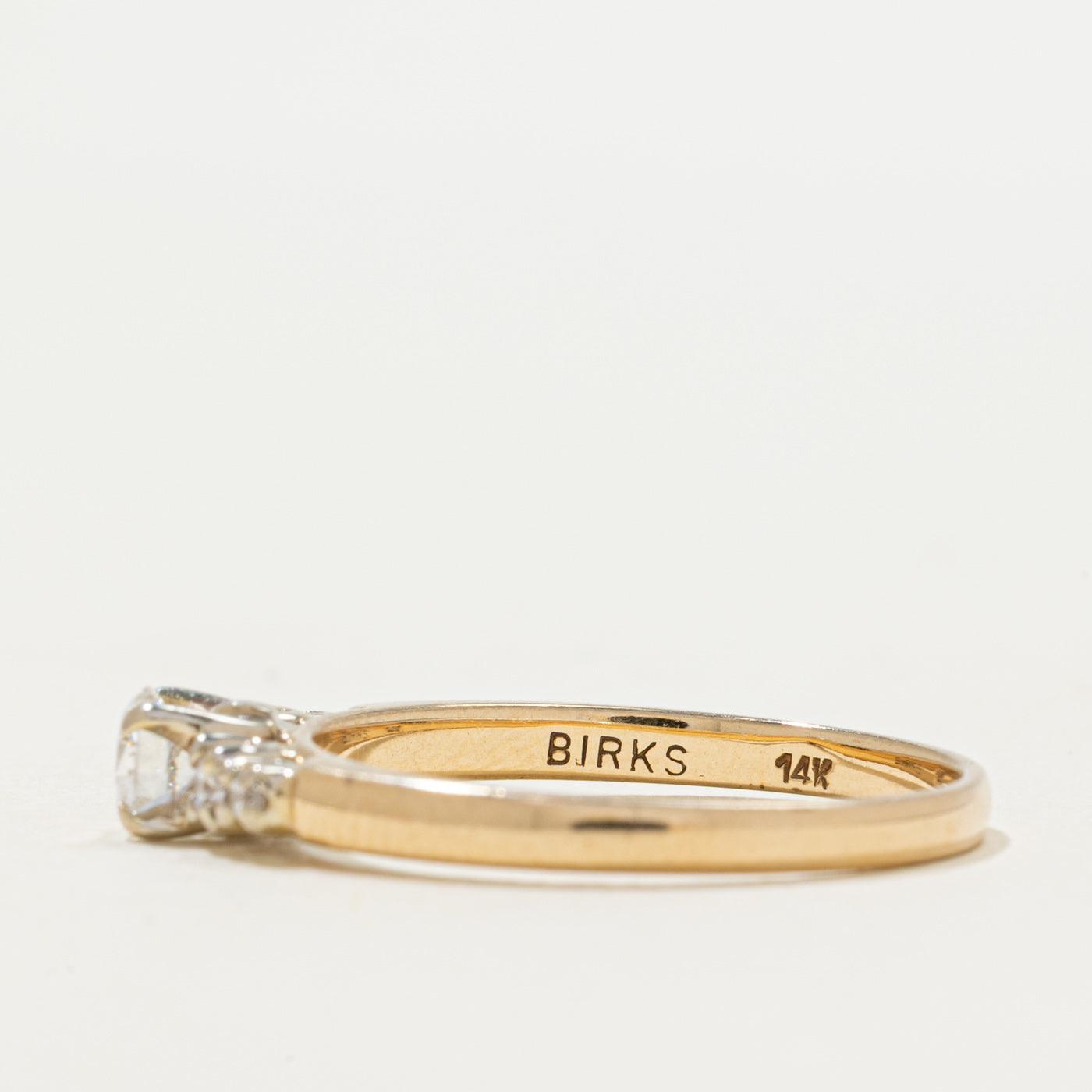 'Birks' Diamond Accented Engagement Ring | 0.42ctw | SZ 9.25