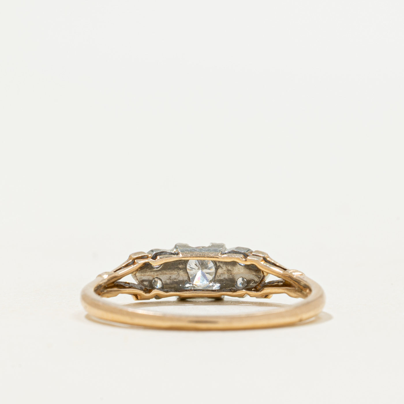 'Birks' Two Tone Diamond Ring | 0.17ctw | SZ 6.75