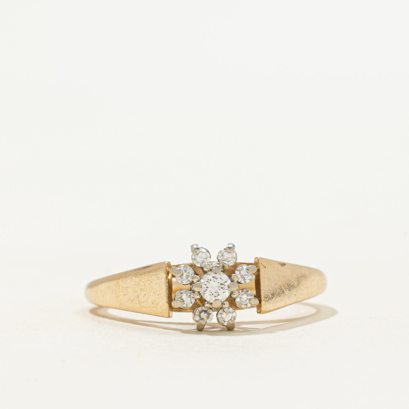 'Birks' Diamond Petal Tapered Ring | 0.10ctw | SZ 5.75