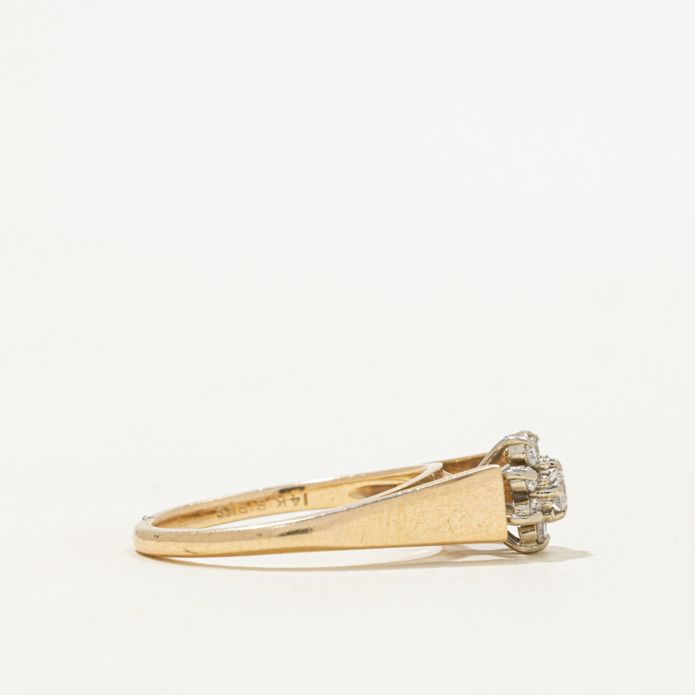 'Birks' Diamond Petal Tapered Ring | 0.10ctw | SZ 5.75