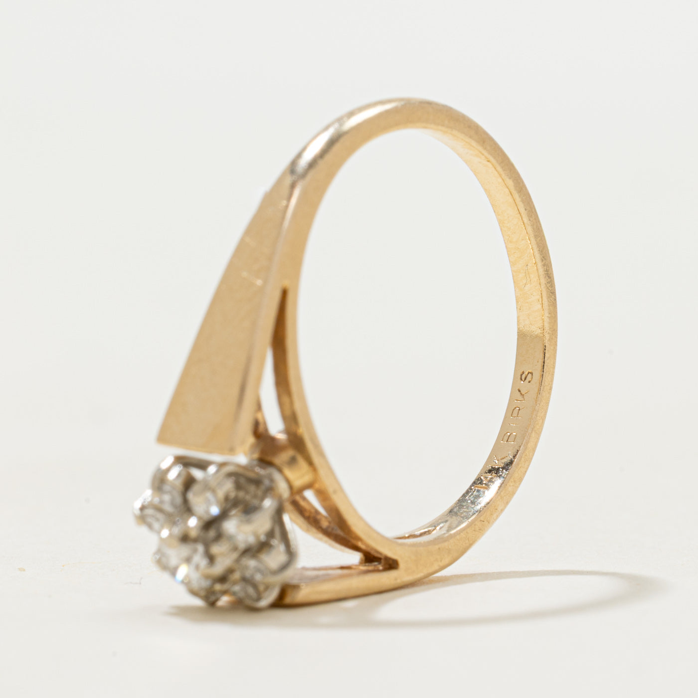 'Birks' Diamond Petal Tapered Ring | 0.10ctw | SZ 5.75