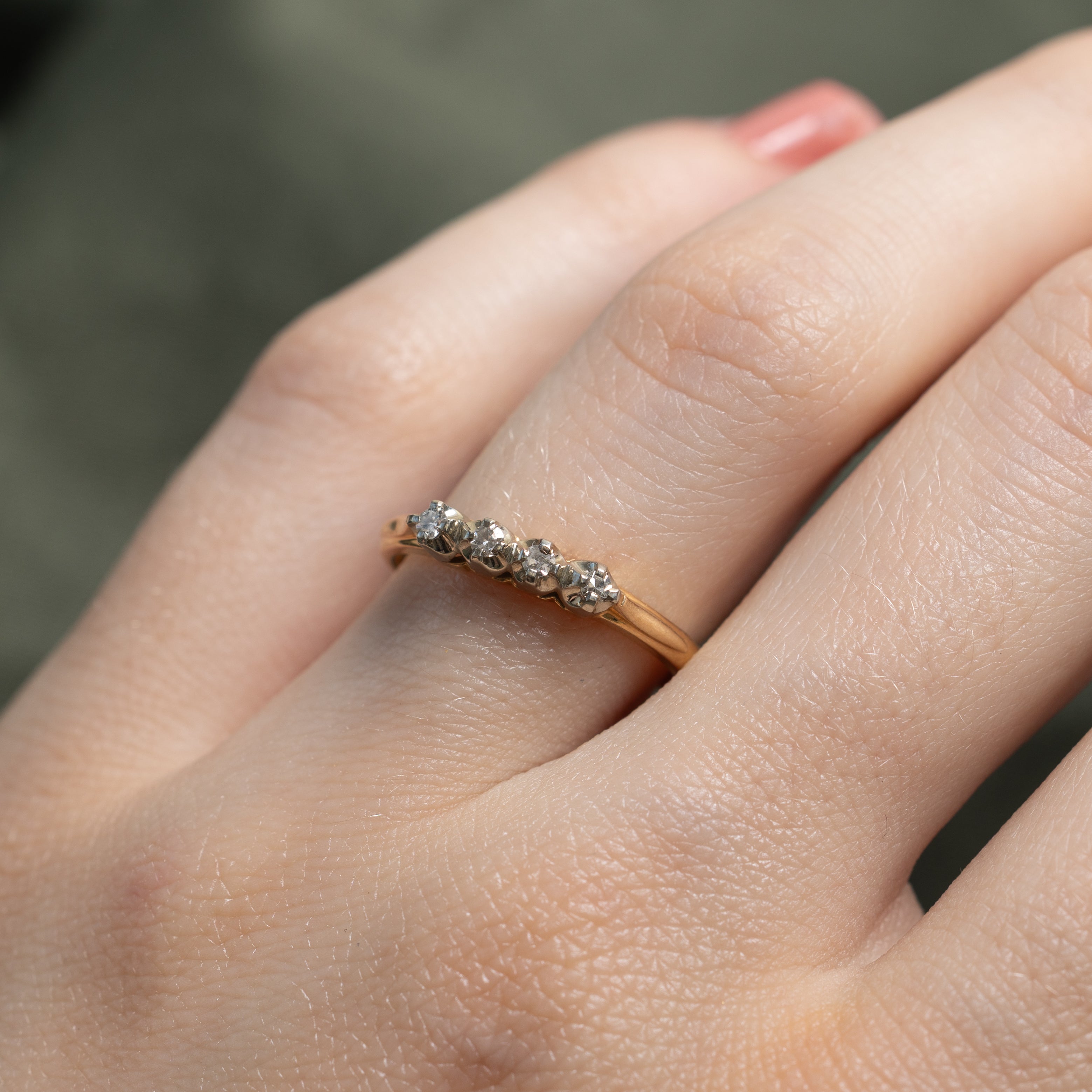 Four Stone Diamond Petite Band | 0.04ctw | SZ 6