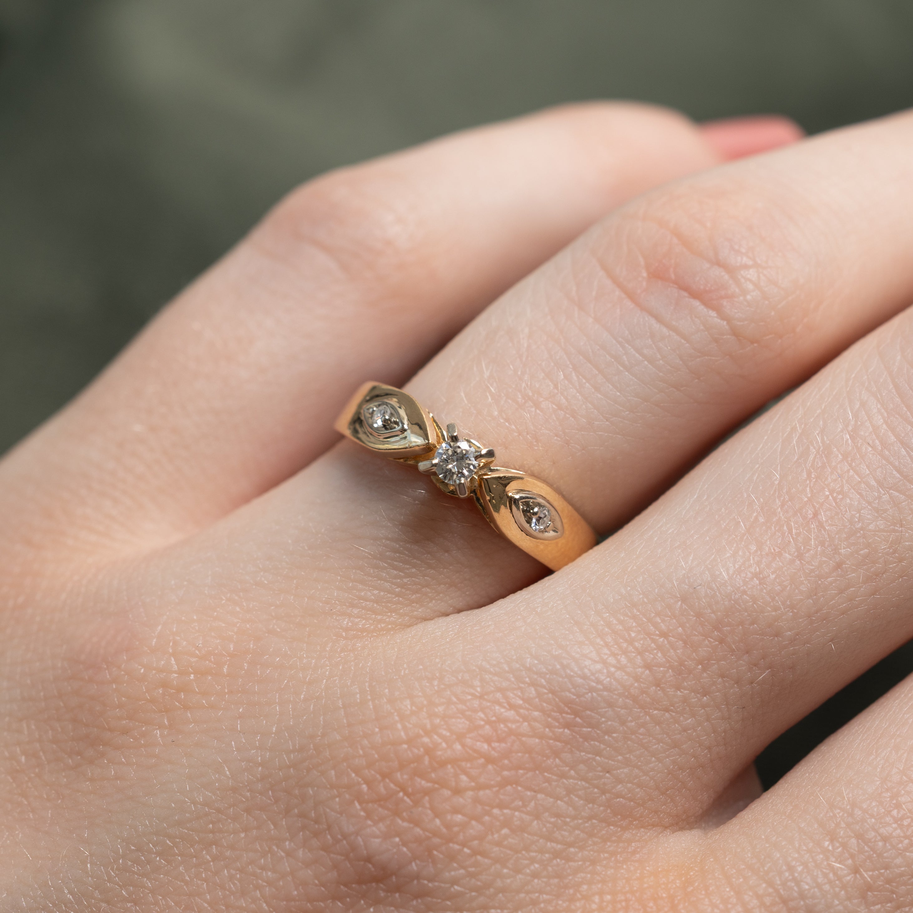 Diamond Cathedral Ring | 0.10ctw | SZ 6