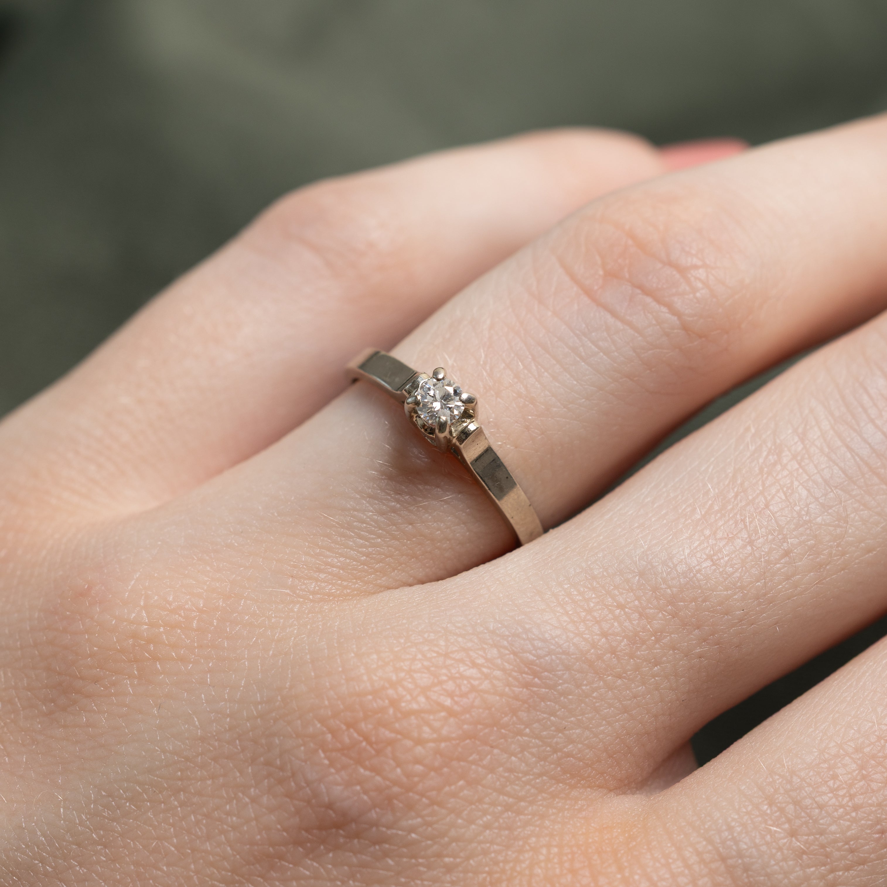 'Birks' 18k Solitaire Diamond Ring | 0.12ct | SZ 5