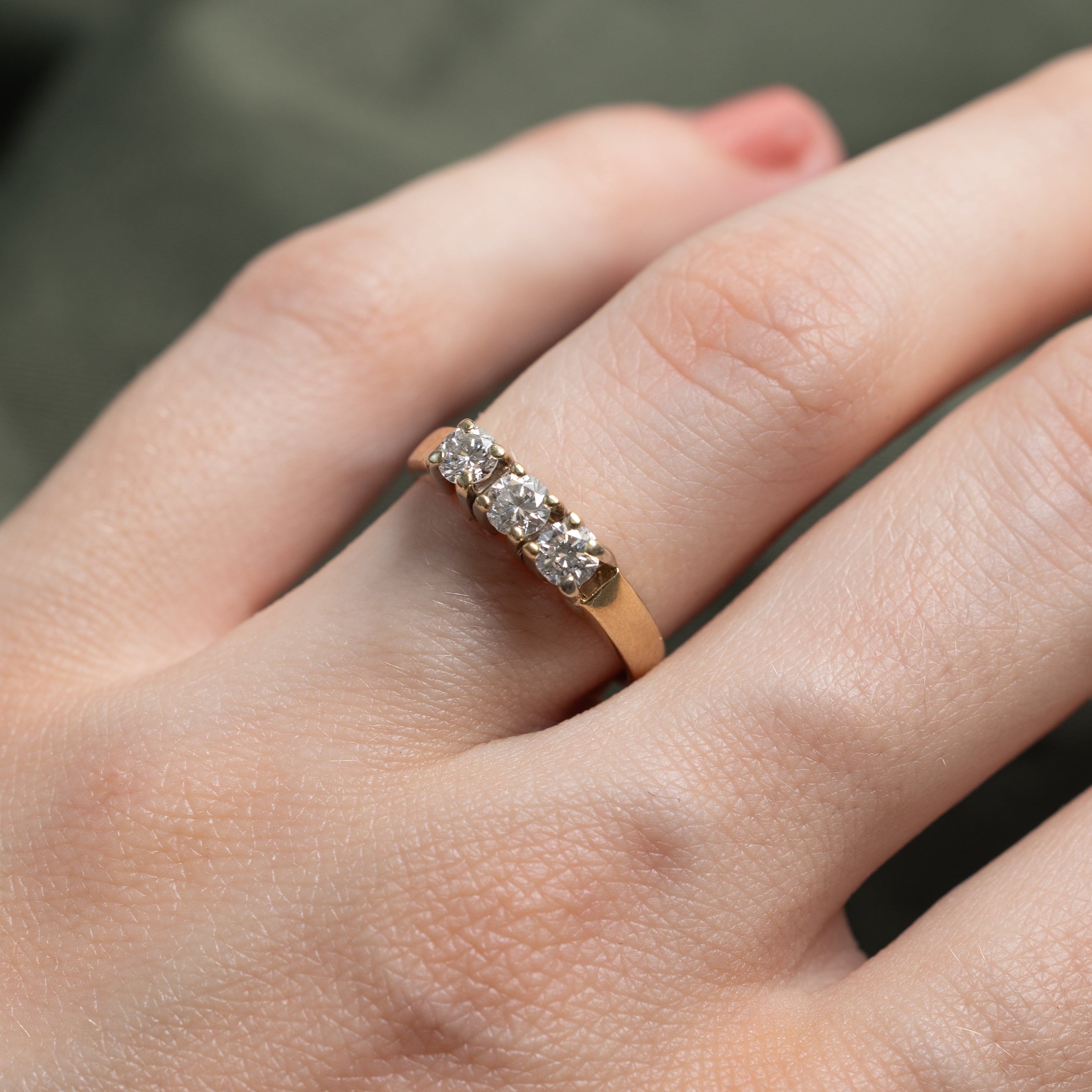 'Birks' Three Stone Diamond Ring | 0.47ctw | SZ 5.25