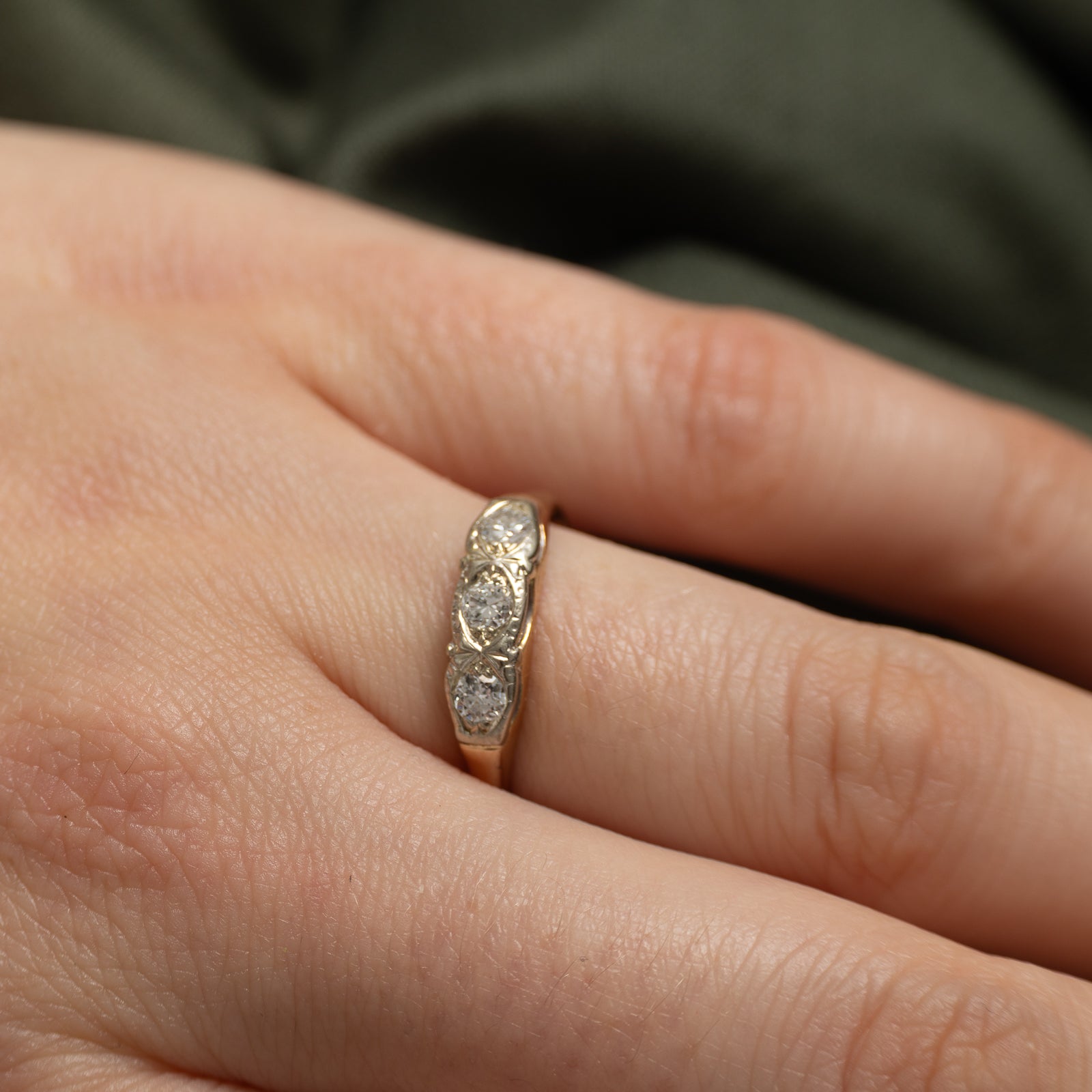 Three Stone Transitional Cut Diamond Ring | 0.27ctw | SZ 7.25