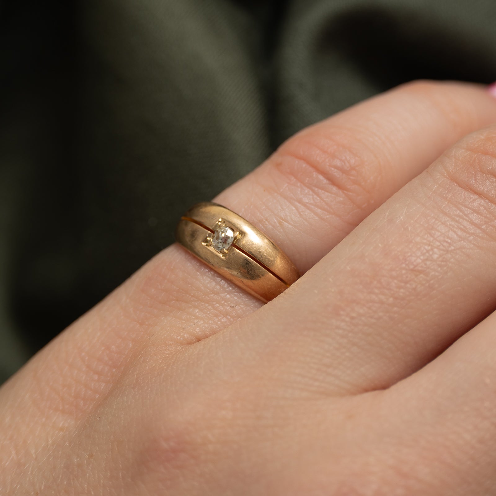 Old Mine Cut Diamond Band | 0.08ct | SZ 4