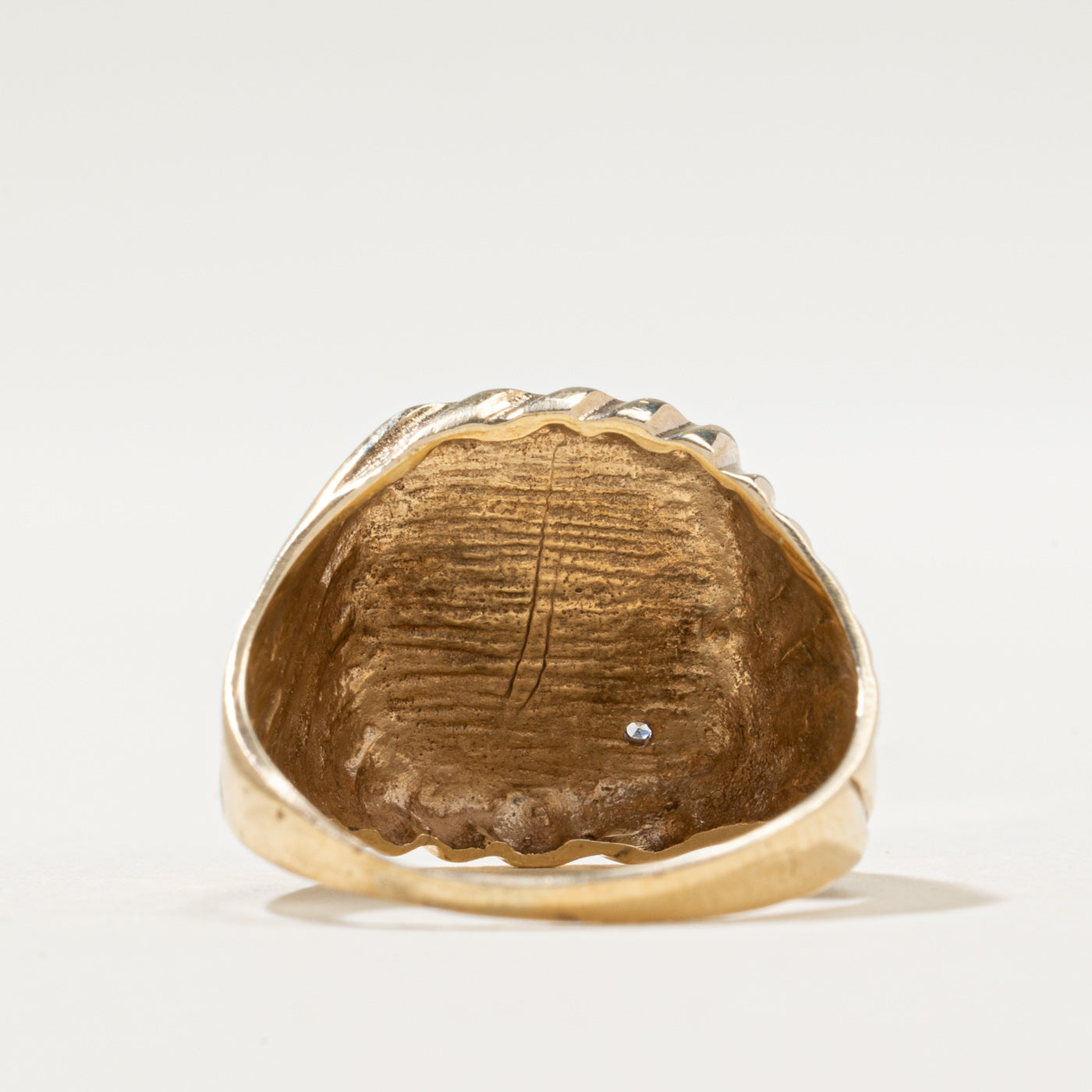 1988 Birmingham Diamond 'D' Signet Ring | 0.01ct | SZ 7.25