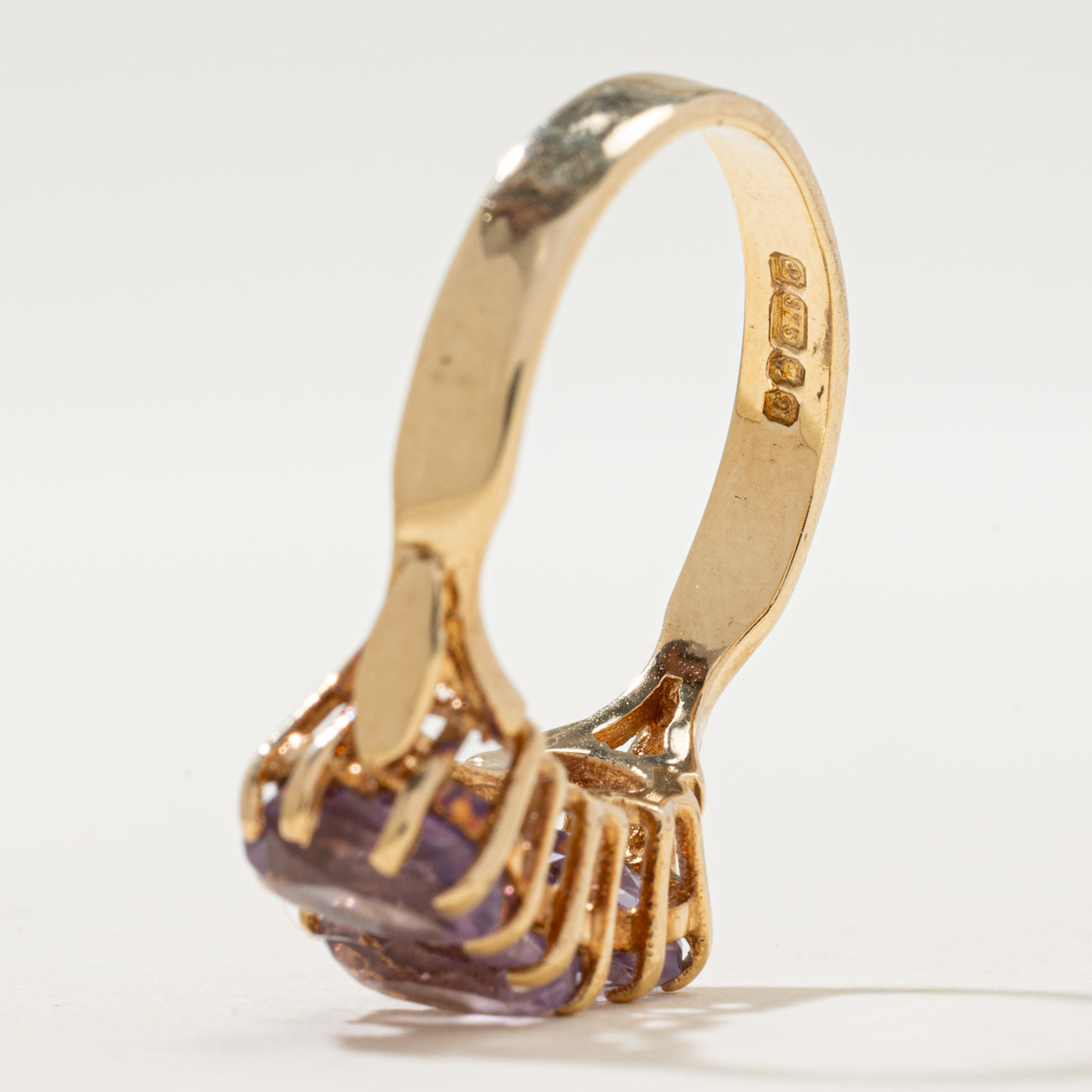 1978 London Three Stone Amethyst Ring | 3.00ctw | SZ 7.25