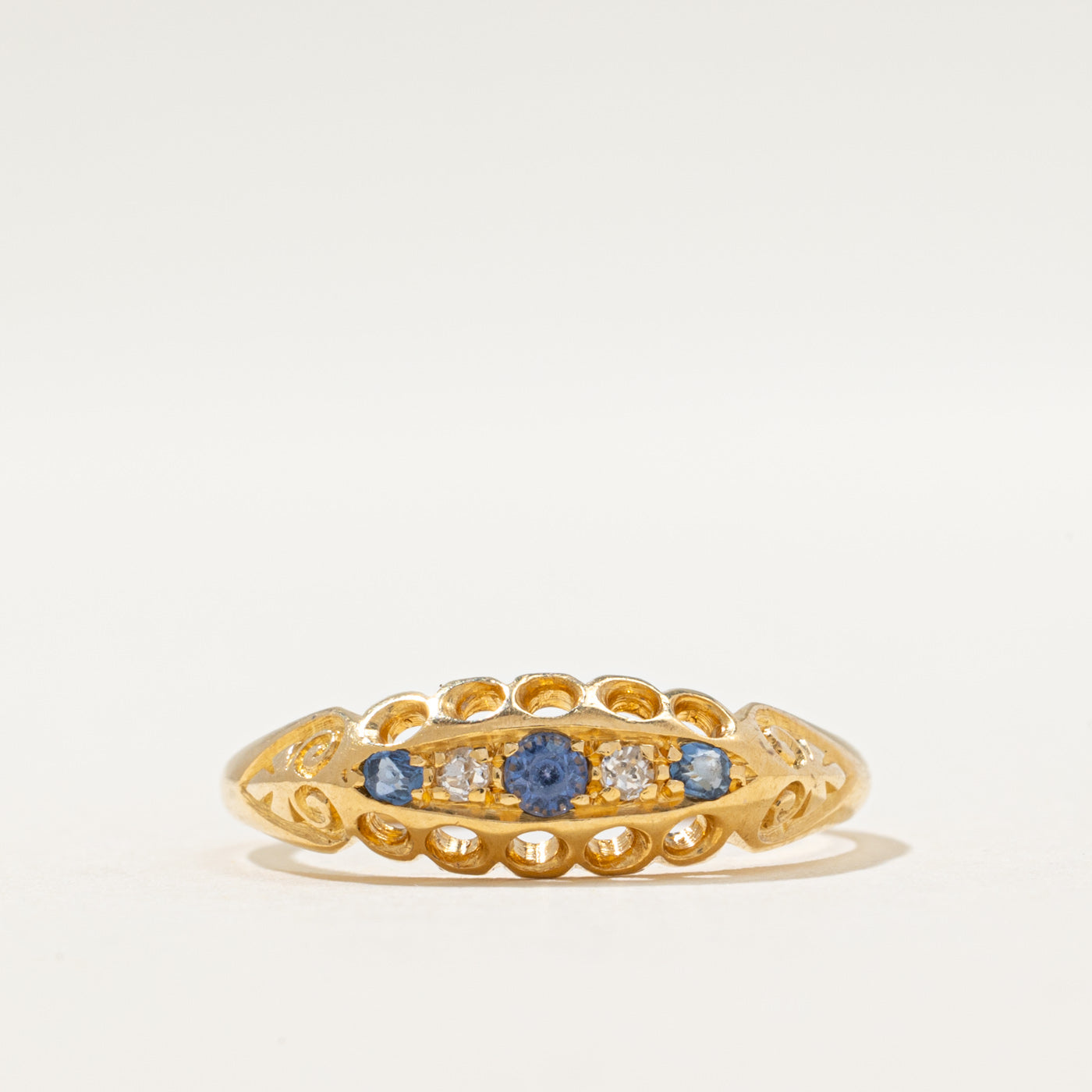 Chester Sapphire & Diamond Ring | 0.08ctw, 0.01ctw | SZ 7