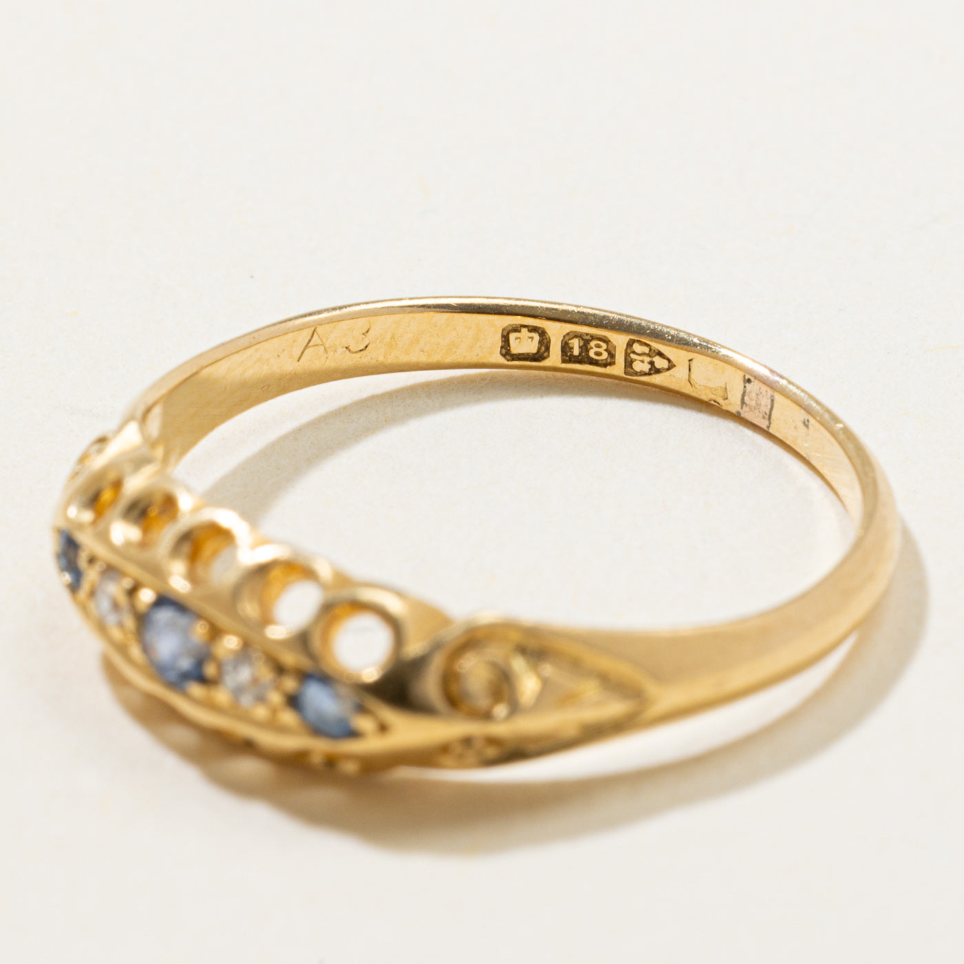 Chester Sapphire & Diamond Ring | 0.08ctw, 0.01ctw | SZ 7