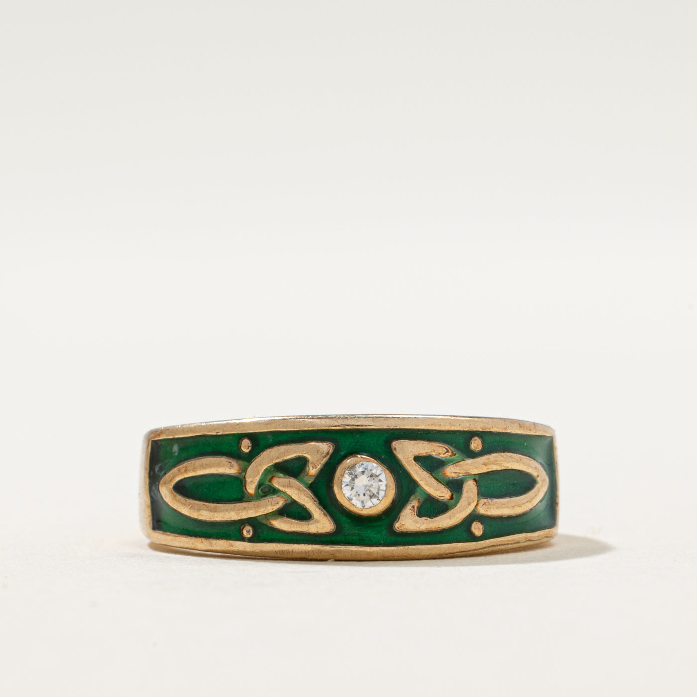 Birmingham Diamond Celtic Knot Ring | 0.03ct | SZ 5
