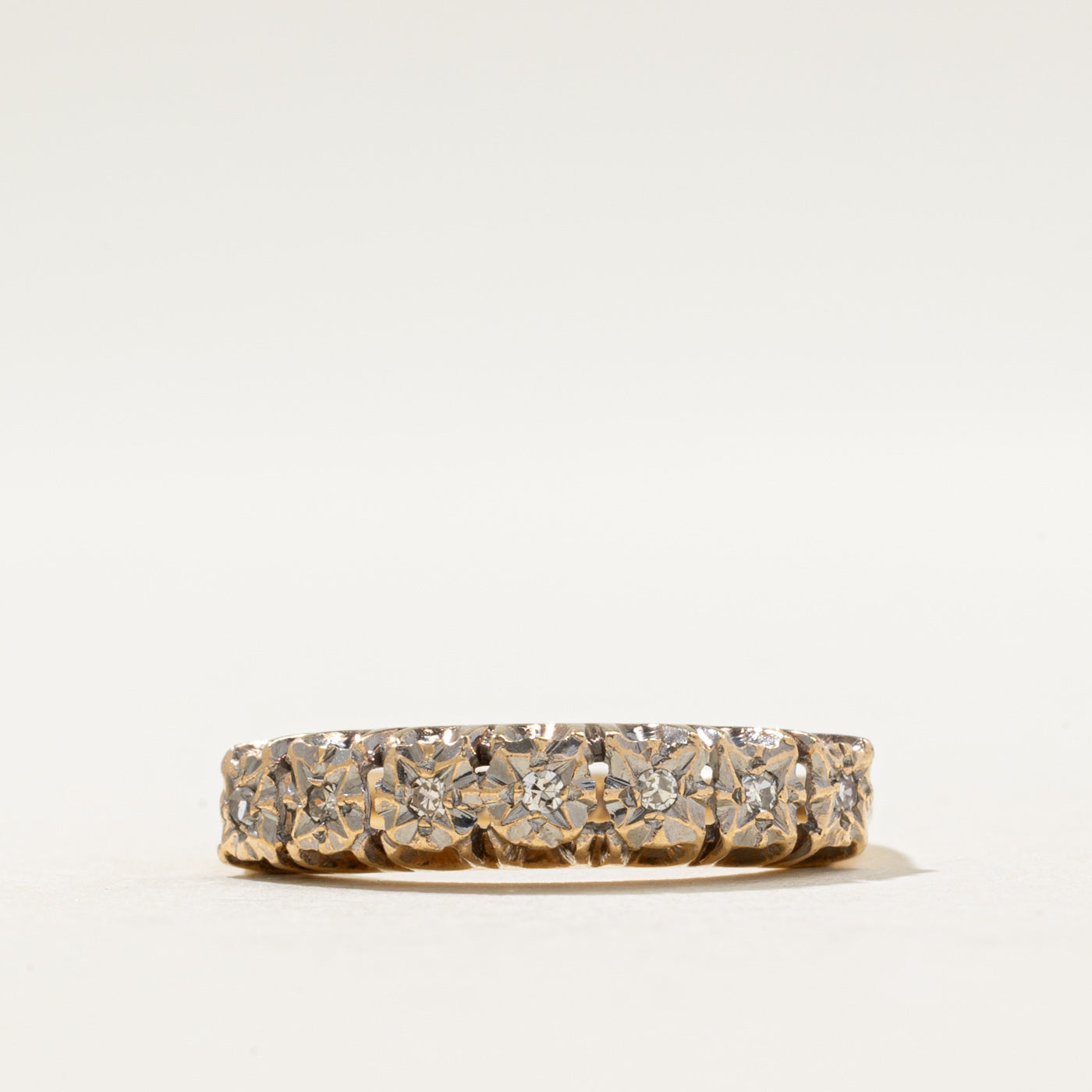 1975 Birmingham Semi Eternity Diamond Ring | 0.05ctw | SZ 7.25