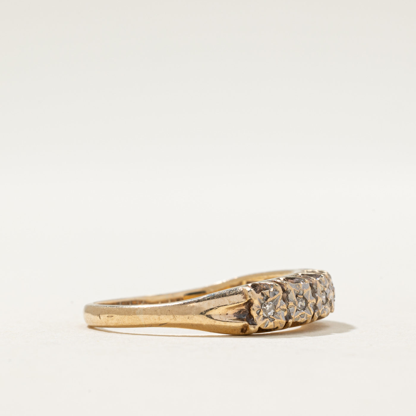 1975 Birmingham Semi Eternity Diamond Ring | 0.05ctw | SZ 7.25