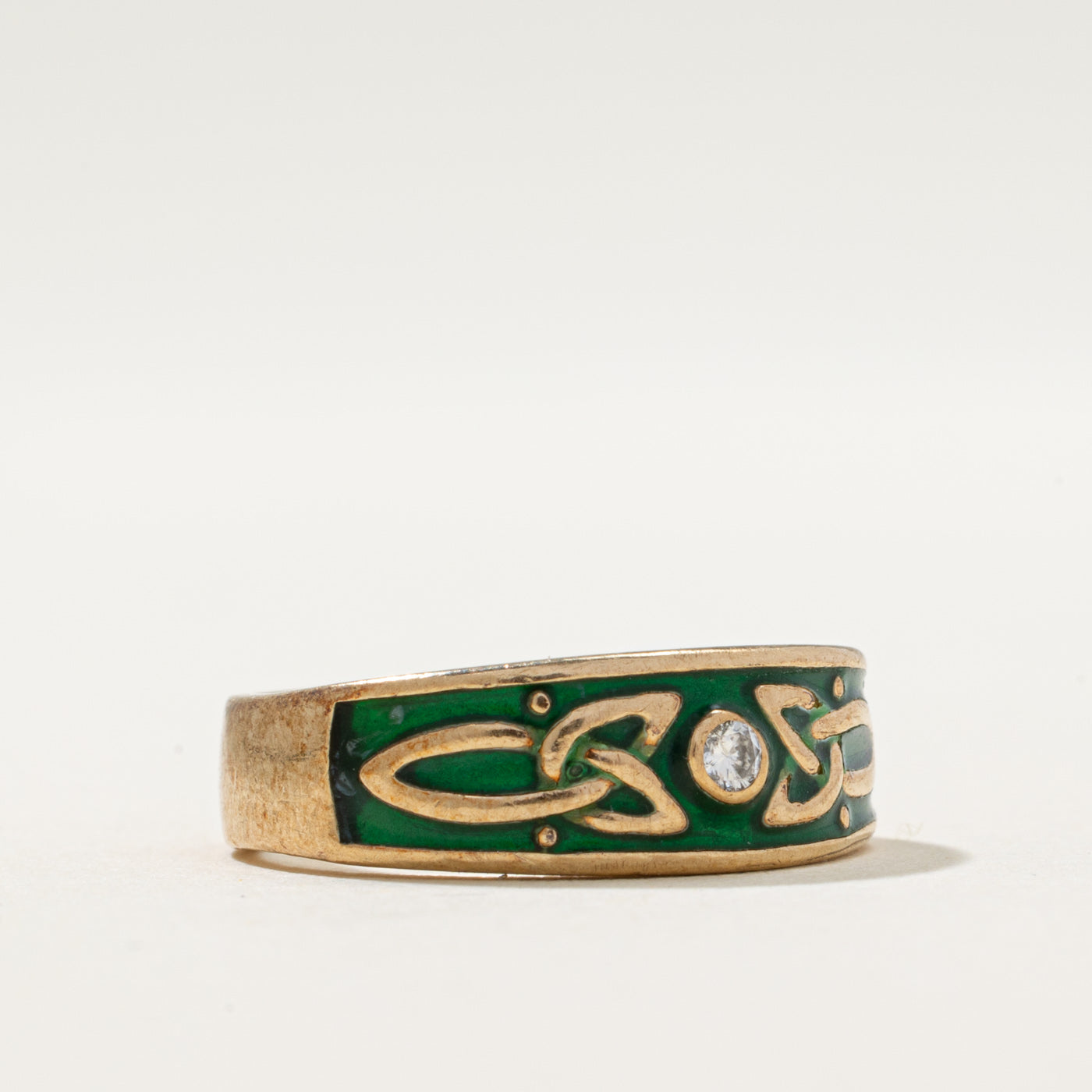 Birmingham Diamond Celtic Knot Ring | 0.03ct | SZ 5