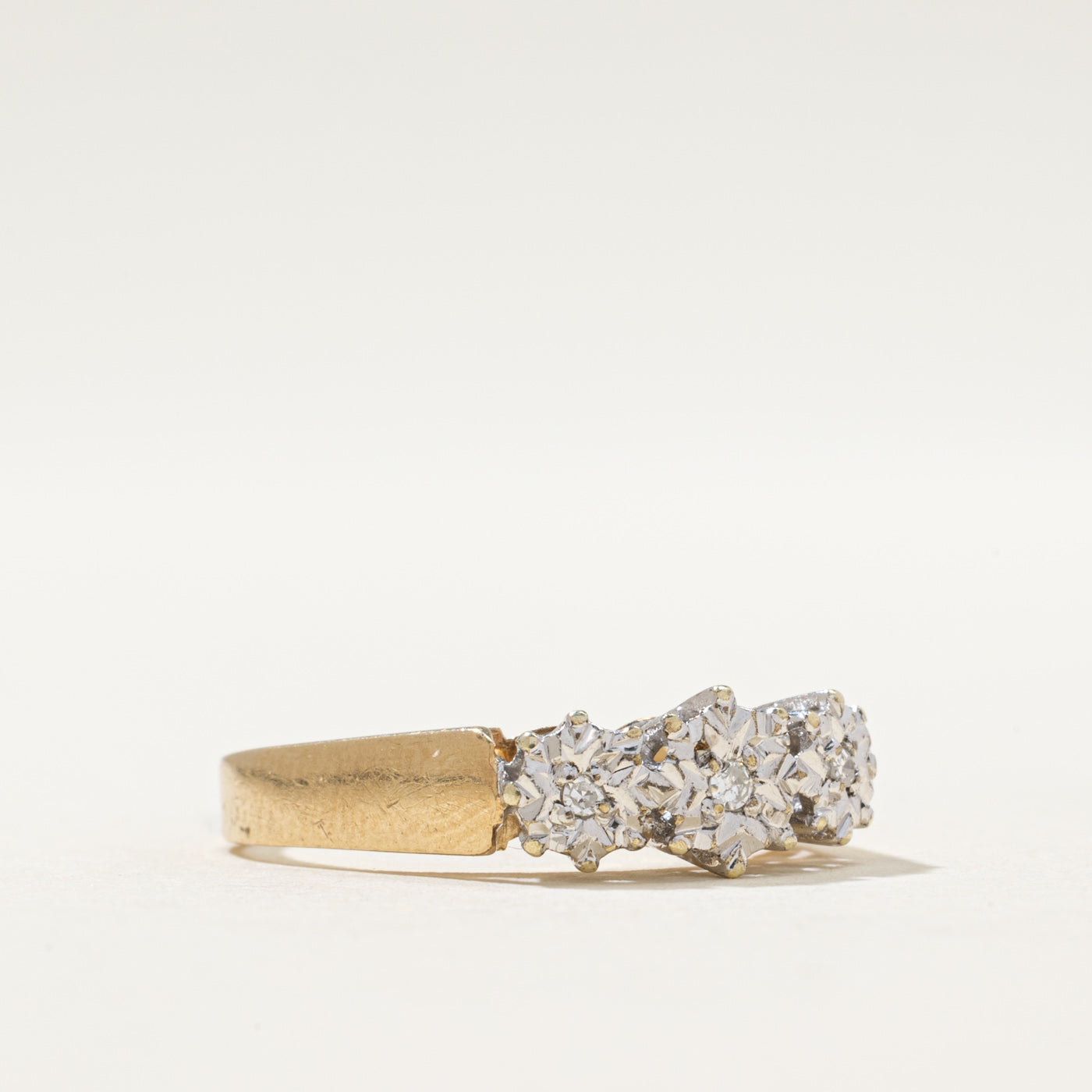 1983 London Three Stone Diamond Ring | 0.03ctw | SZ 7