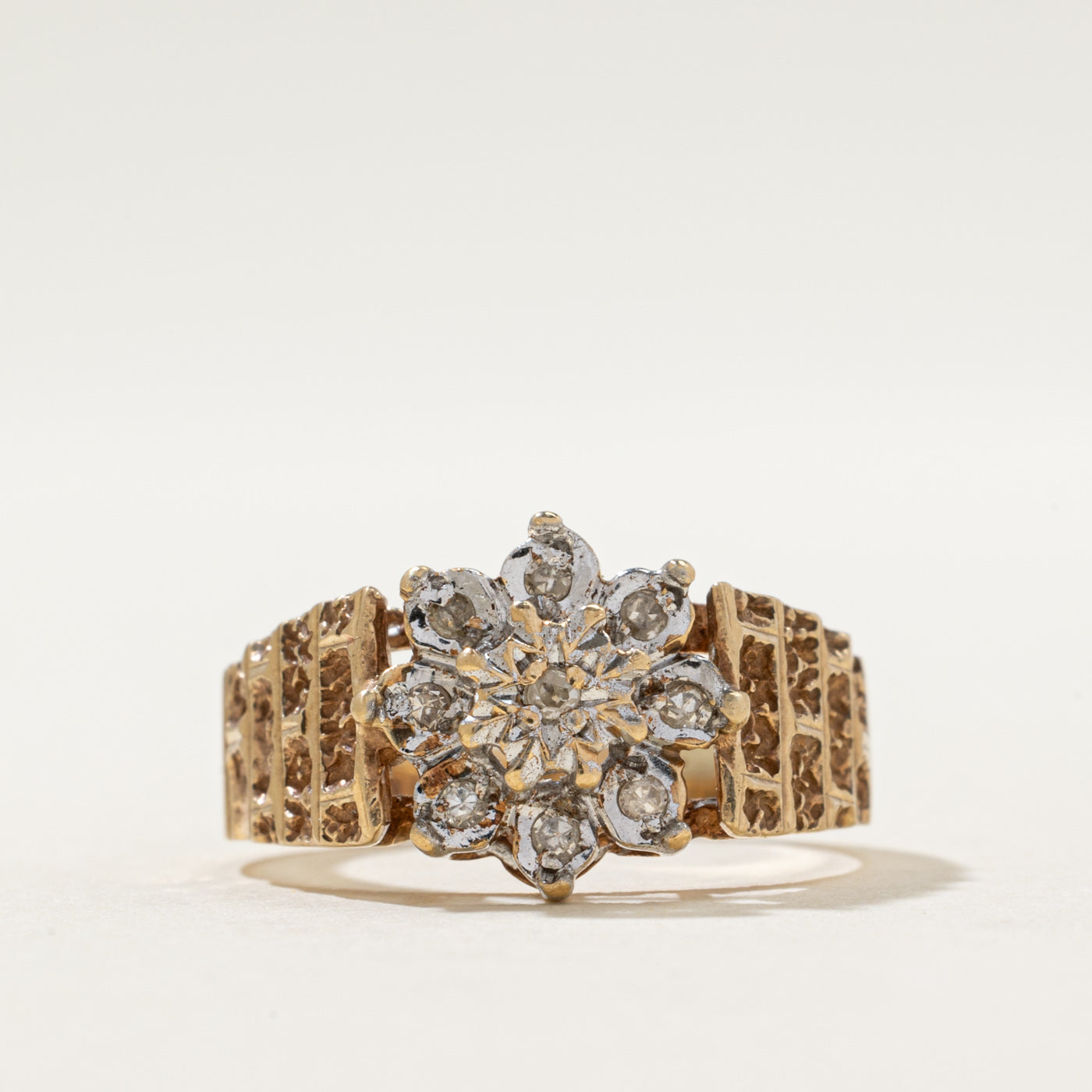 1979 Birmingham Diamond Cocktail Ring | 0.05ctw | SZ 7