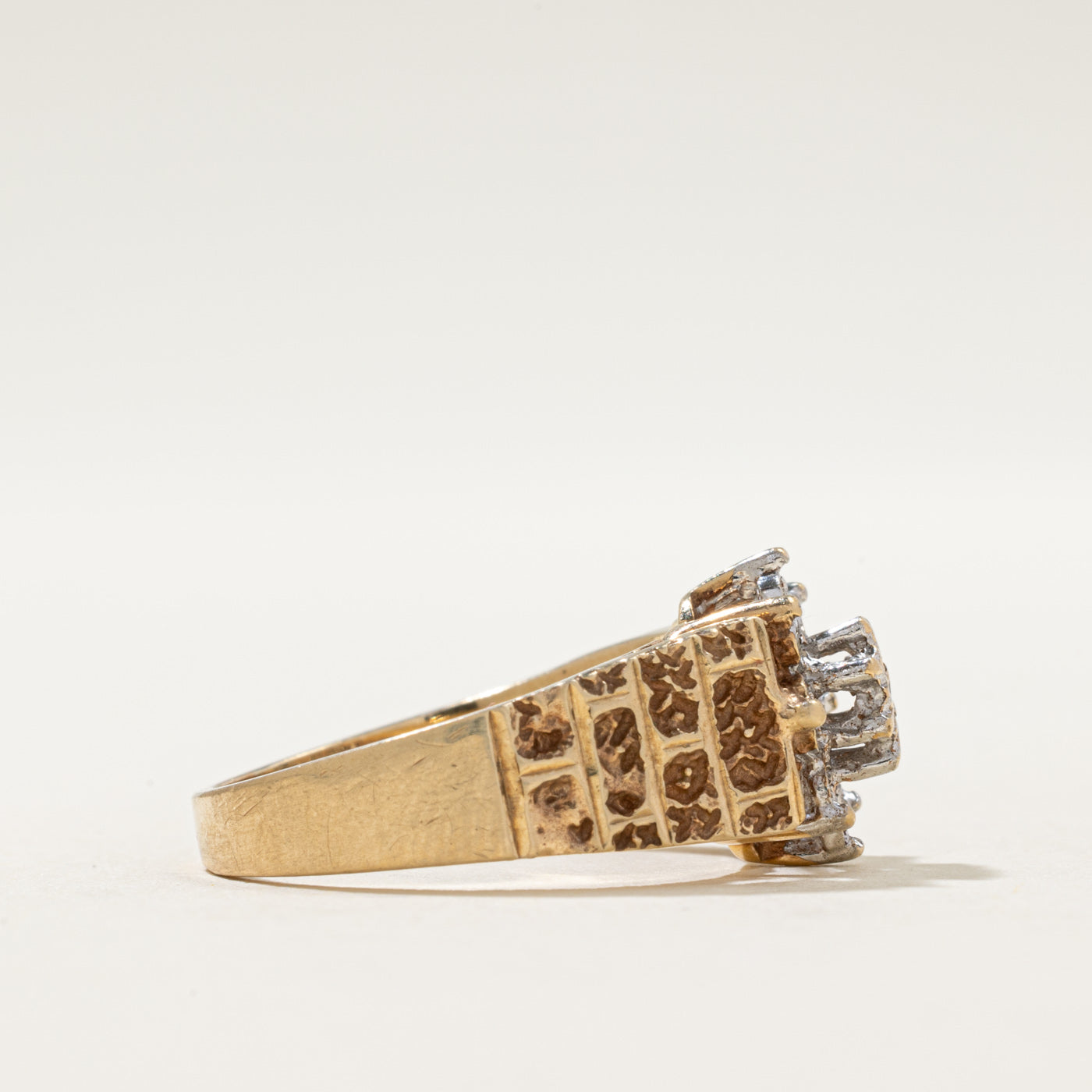 Bague cocktail Birmingham en diamants de 1979 | 0,05 ct | Taille 7