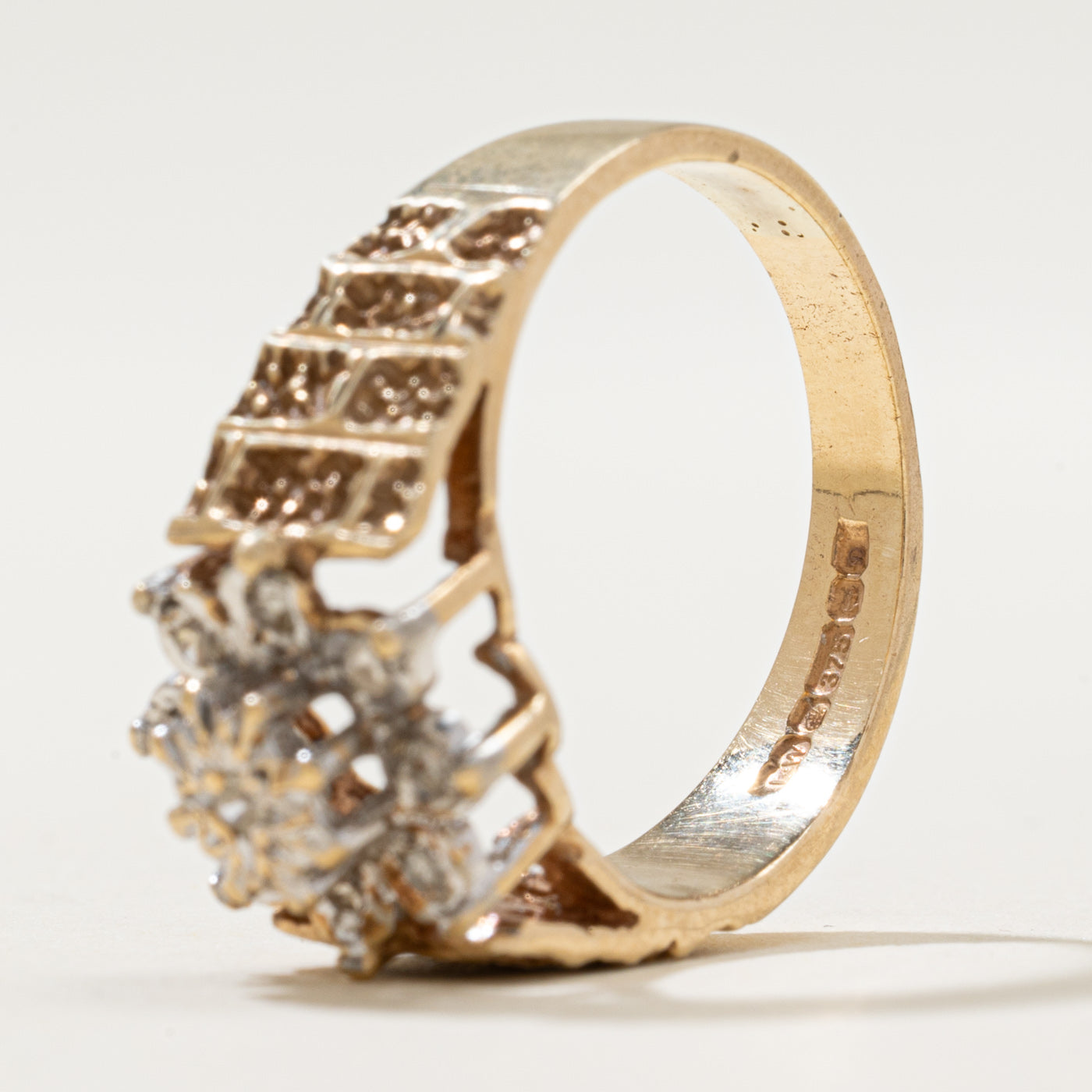 Bague cocktail Birmingham en diamants de 1979 | 0,05 ct | Taille 7