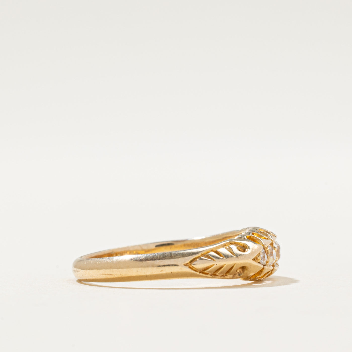 1897 Victorian Birmingham Five Stone Diamond Ring | 0.18ctw | SZ 6.75