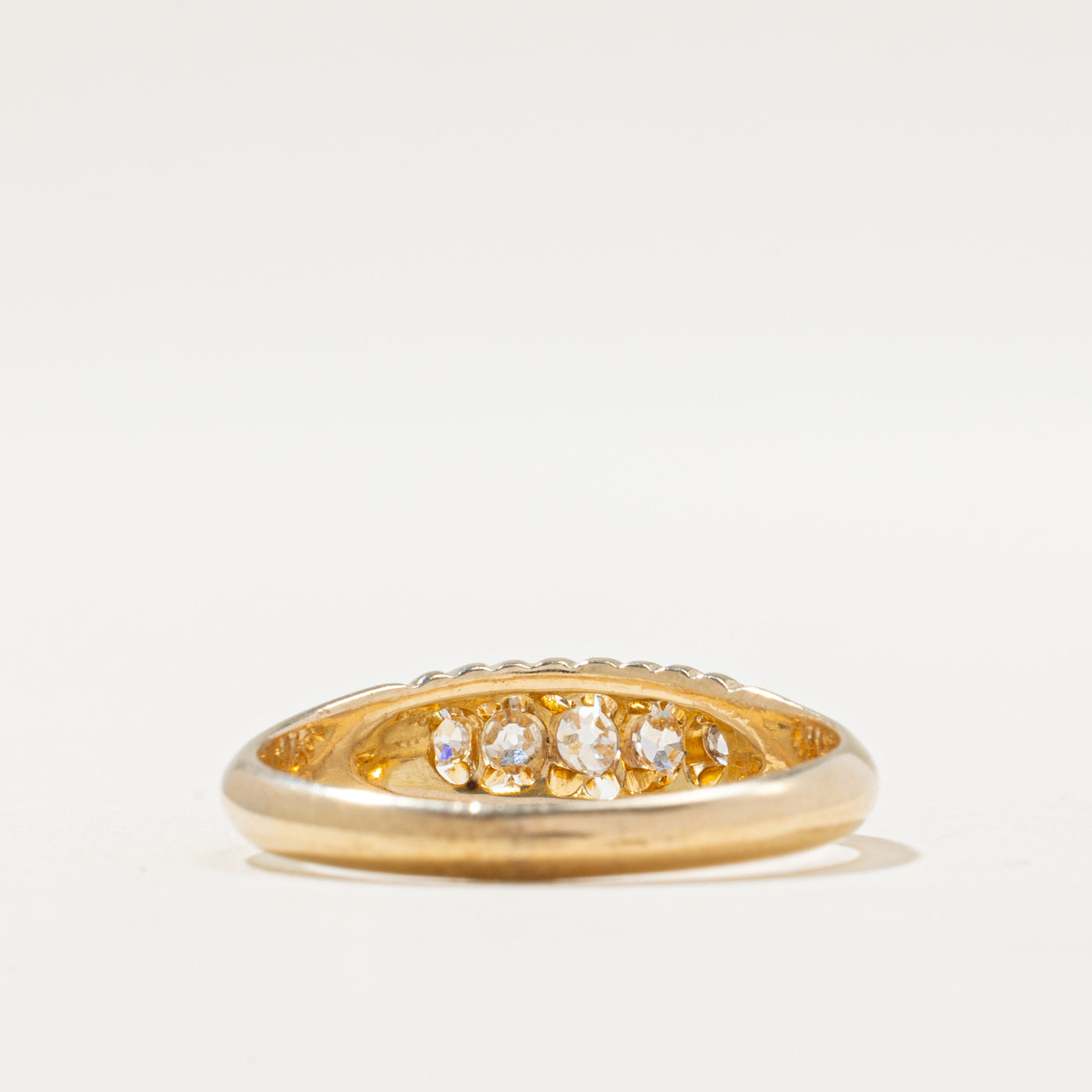 1897 Victorian Birmingham Five Stone Diamond Ring | 0.18ctw | SZ 6.75