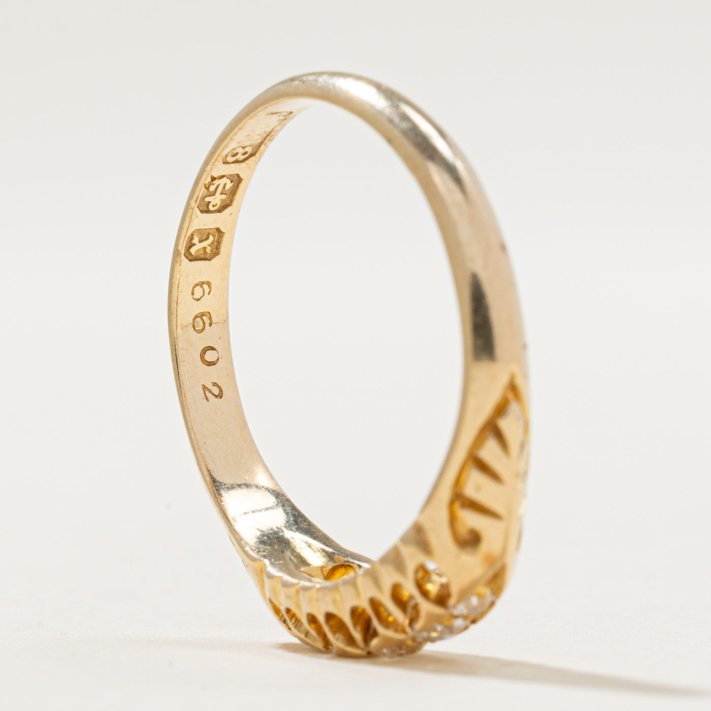 1897 Victorian Birmingham Five Stone Diamond Ring | 0.18ctw | SZ 6.75