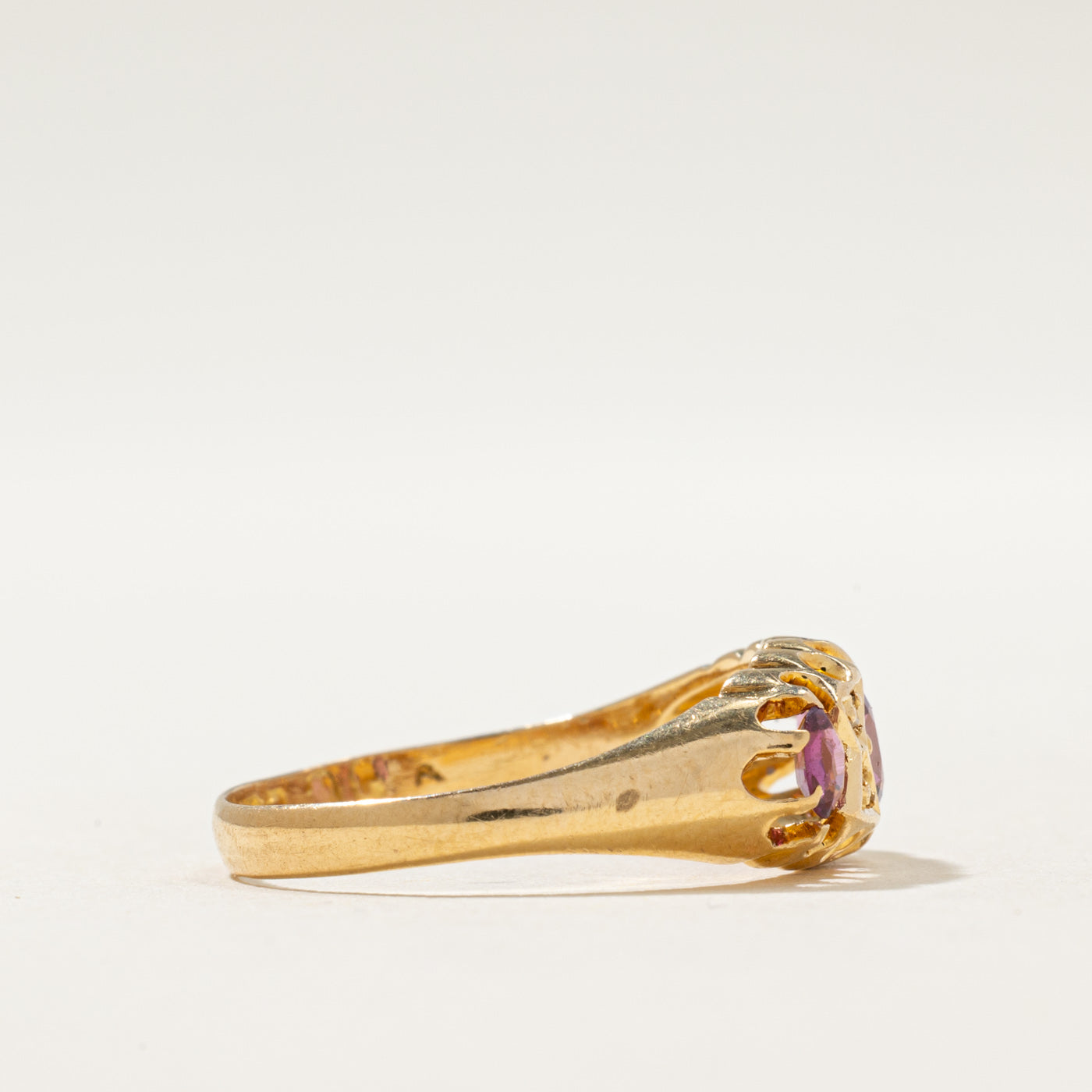 1912 Chester Garnet & Diamond Antique Ring | 0.50ctw, 0.02ctw | SZ 7.25