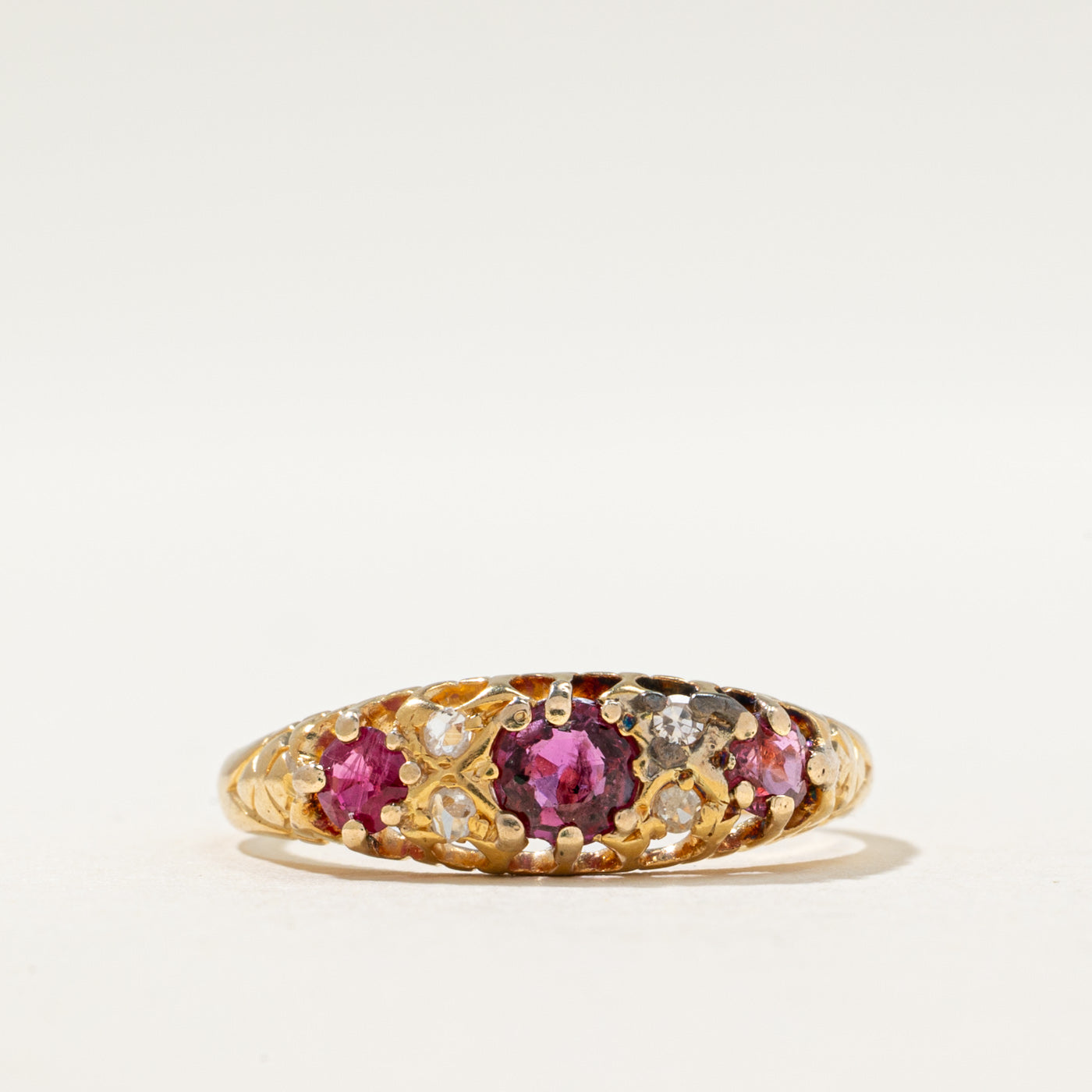 1906 Ruby & Diamond Ring | 0.60ctw, 0.02ctw | SZ 8
