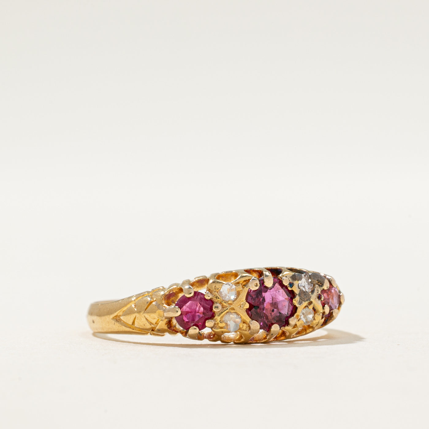 1906 Ruby & Diamond Ring | 0.60ctw, 0.02ctw | SZ 8