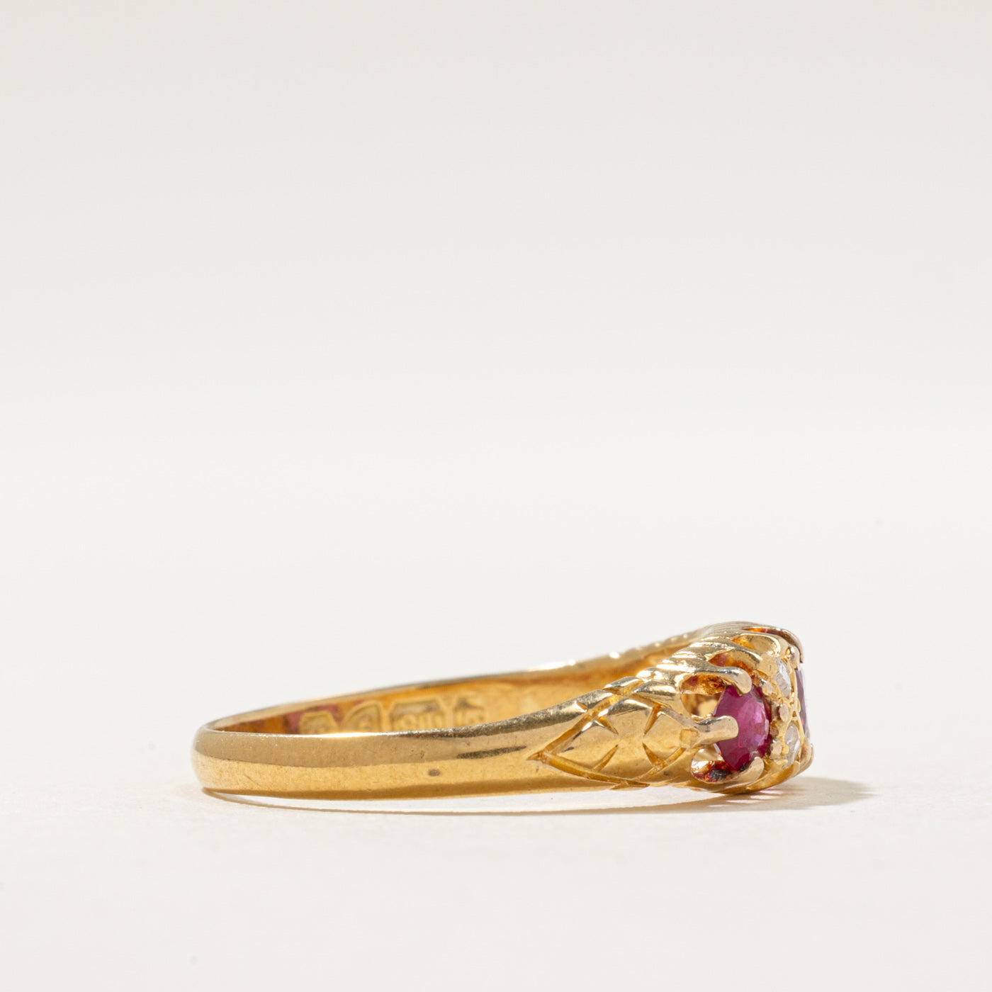 1906 Ruby & Diamond Ring | 0.60ctw, 0.02ctw | SZ 8