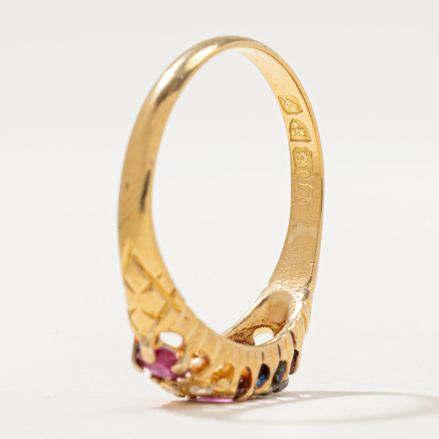 1906 Ruby & Diamond Ring | 0.60ctw, 0.02ctw | SZ 8