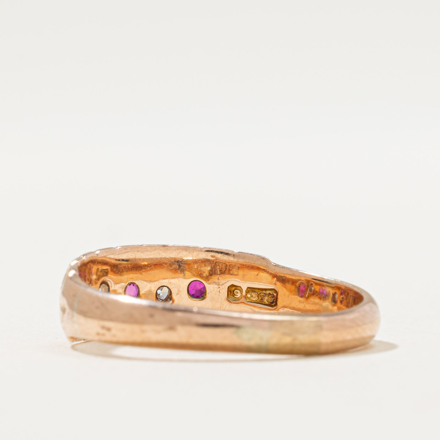 1913 Chester Ruby & Diamond Ring | 0.015ctw, 0.01ctw | SZ 7