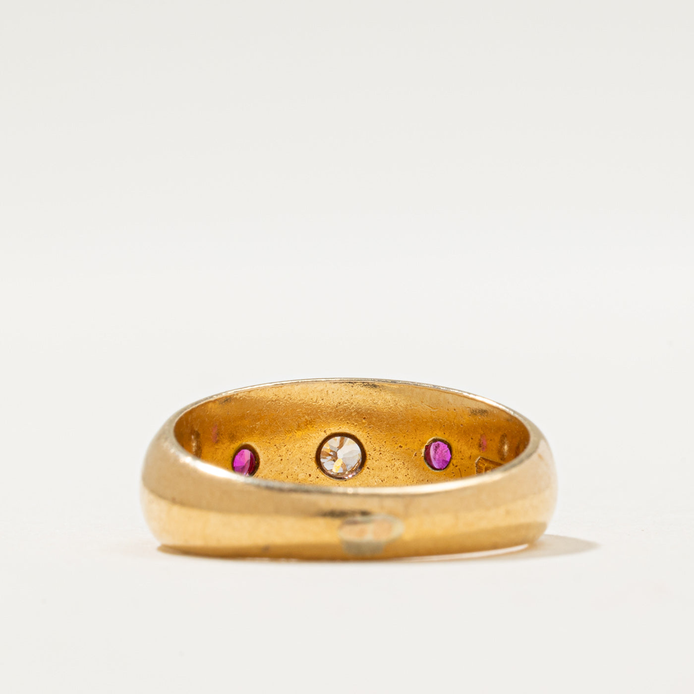 Bague Birmingham Star de 1914 sertie de rubis et de diamants | 0,20 ct au total, 0,06 ct | Taille 6