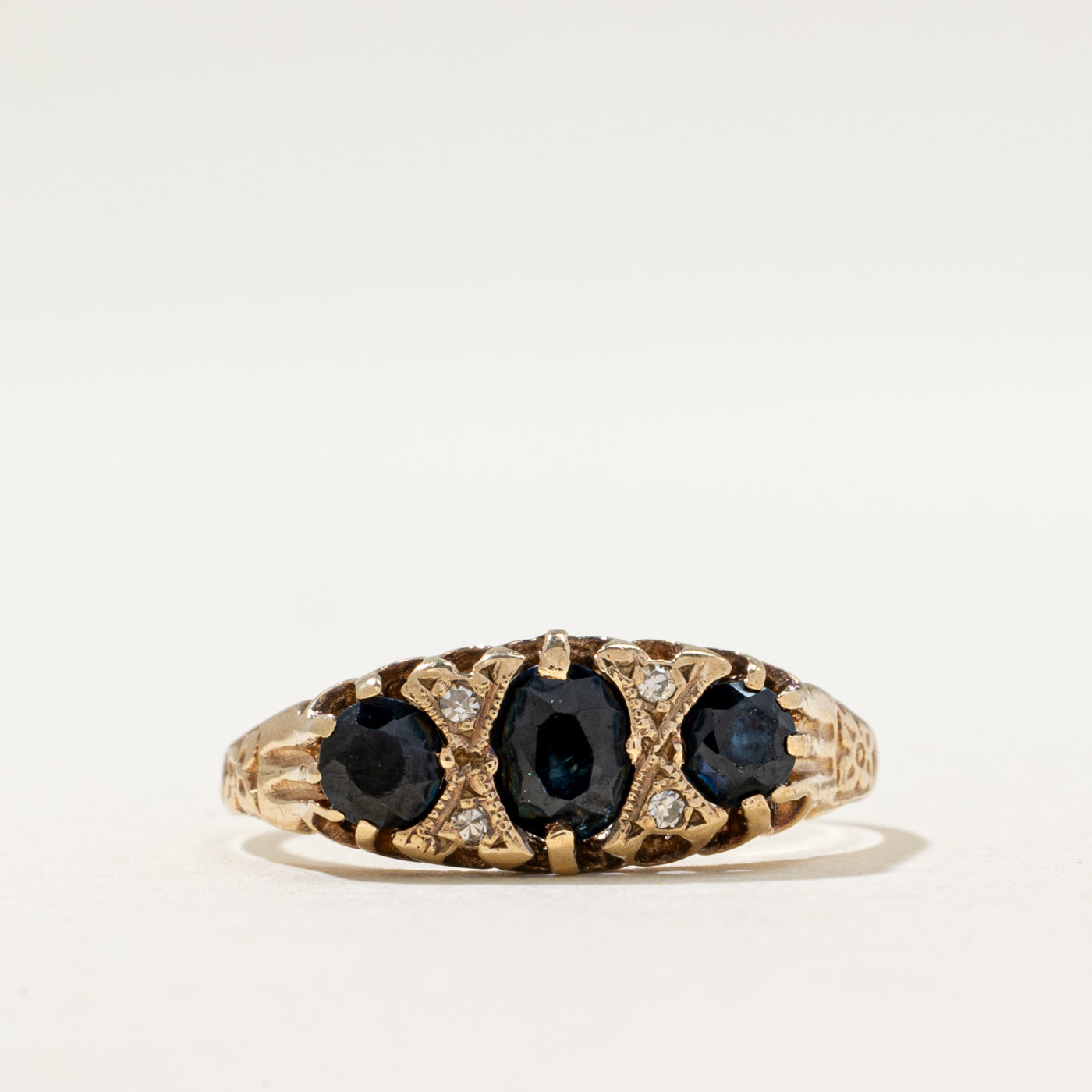 1985 Birmingham Sapphire & Diamond Ring | 0.60ctw, 0.02ctw | SZ 7