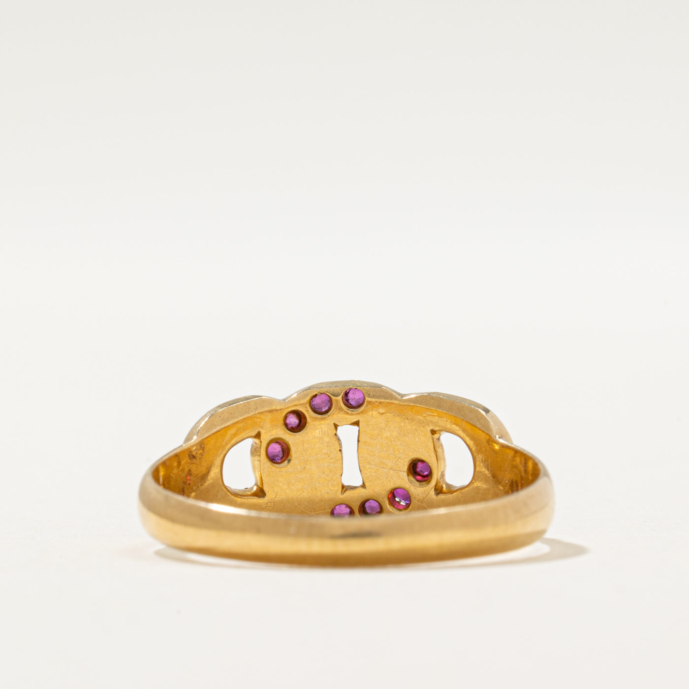 Ruby & Seed Pearl Knot Ring | 0.09ctw | SZ 7