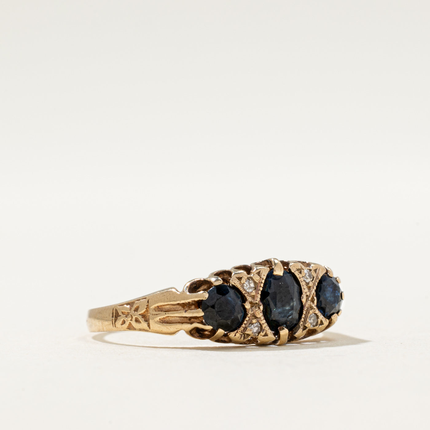 1985 Birmingham Sapphire & Diamond Ring | 0.60ctw, 0.02ctw | SZ 7