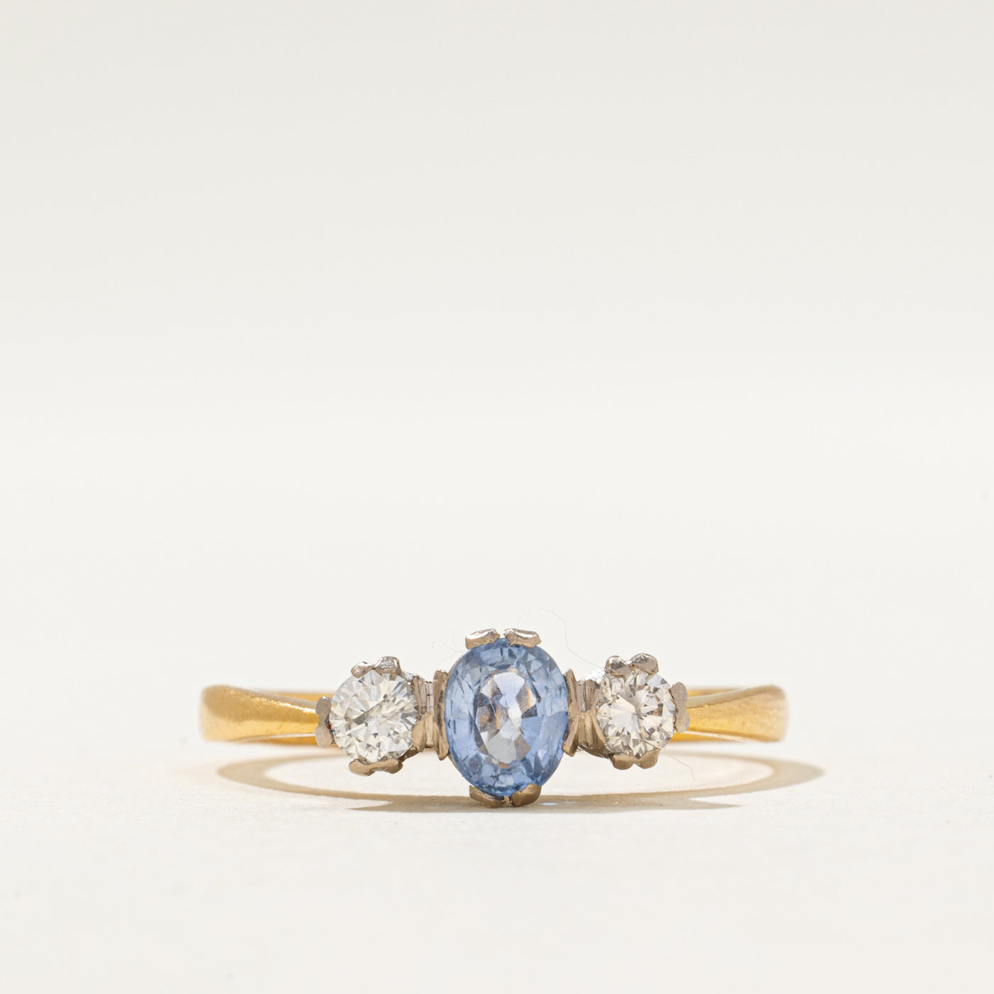 1861 Victorian London Sapphire & Diamond Ring | 0.46ct, 0.17ctw | SZ 7.25
