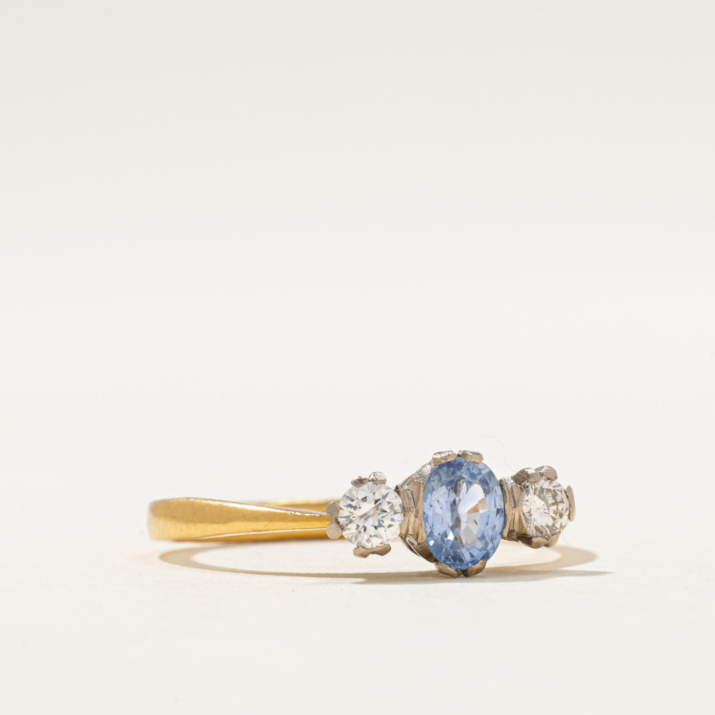 1861 Victorian London Sapphire & Diamond Ring | 0.46ct, 0.17ctw | SZ 7.25