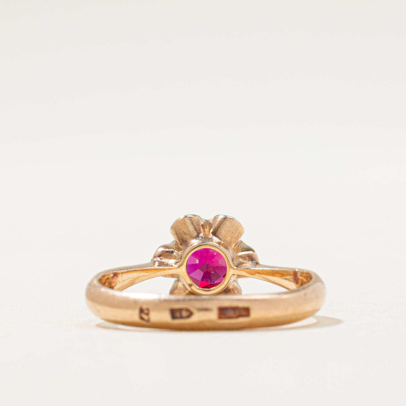 1978 Soviet Hallmarked Armenian Synthetic Ruby Ring | 1.10ct | SZ 6.5